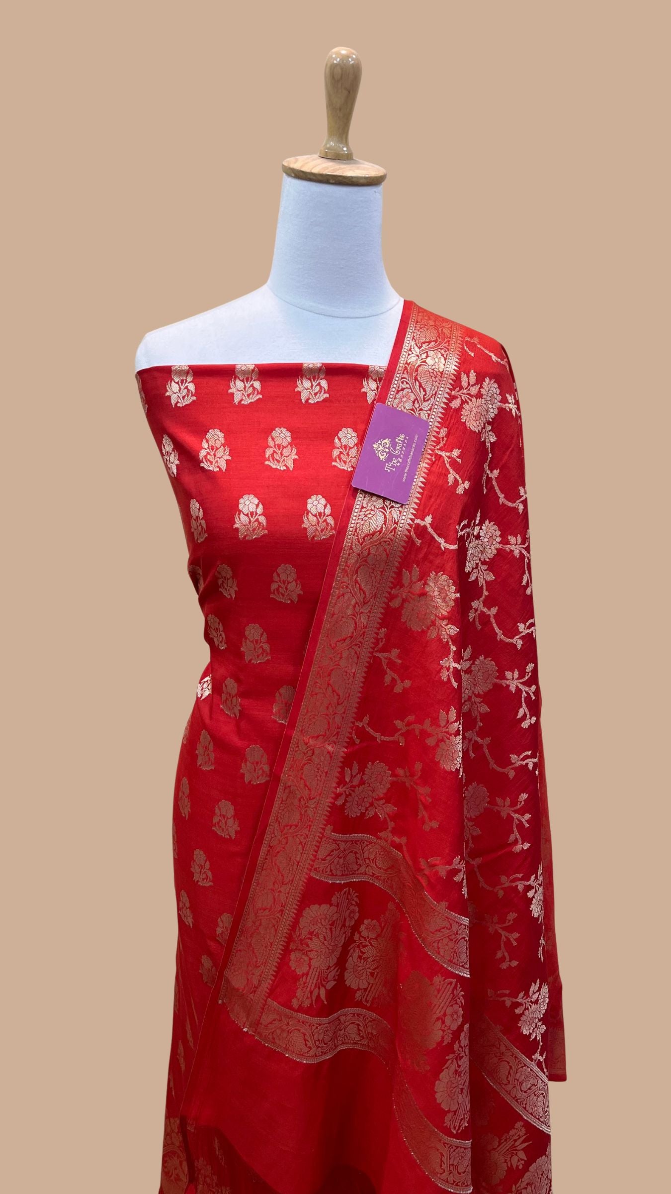 Pure Chiniya Silk Banarasi Dress Material