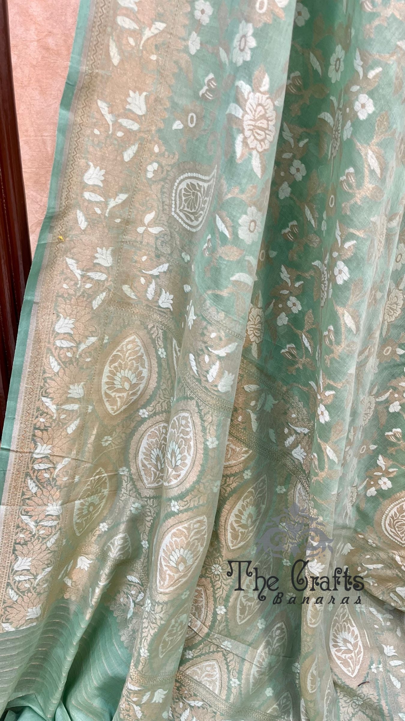 Pure Ektara Cotton Jamdani Banarasi Saree - Alfi