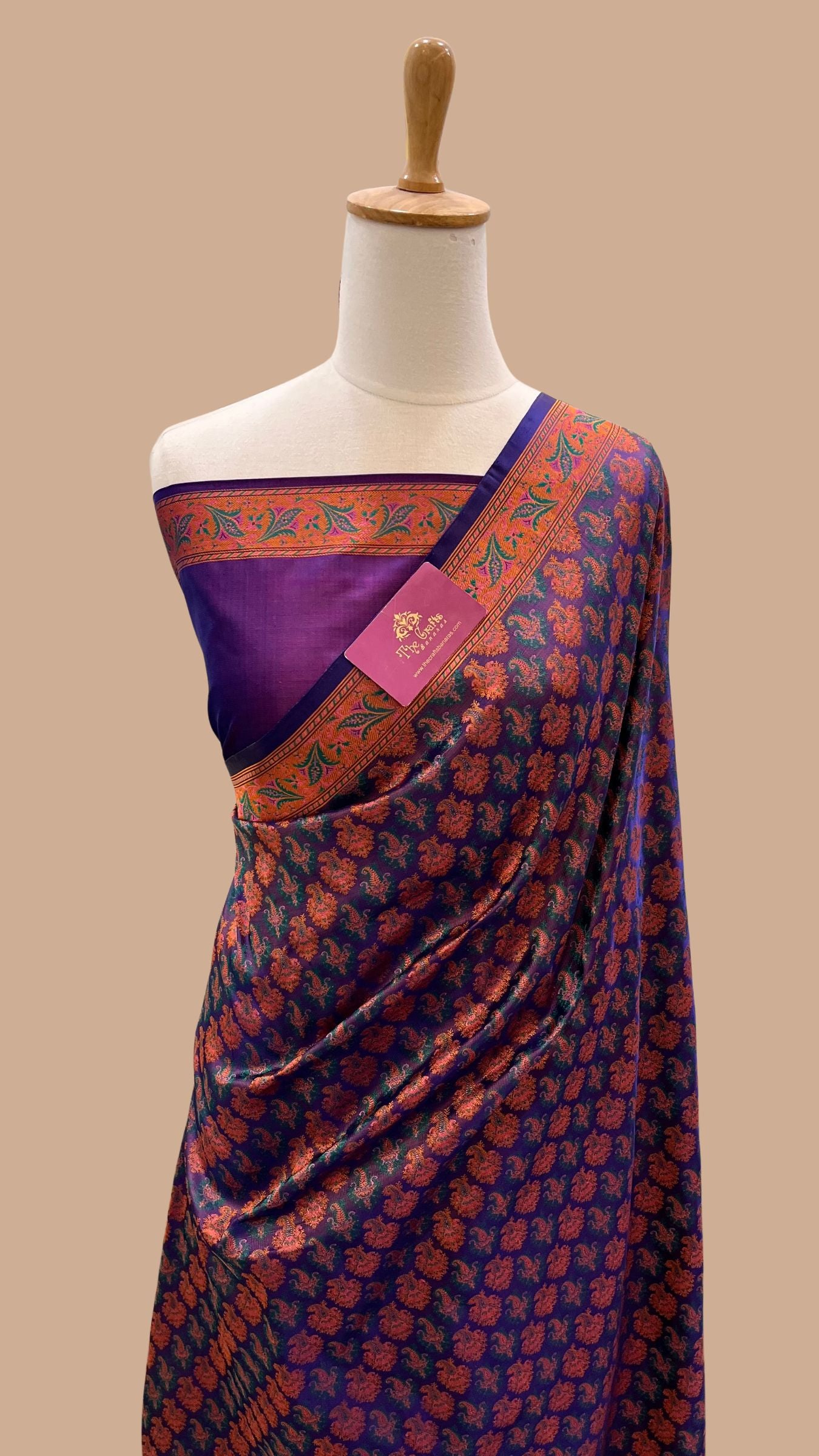 Pure Soft Katan Jamawar Silk Handloom Banarasi Saree