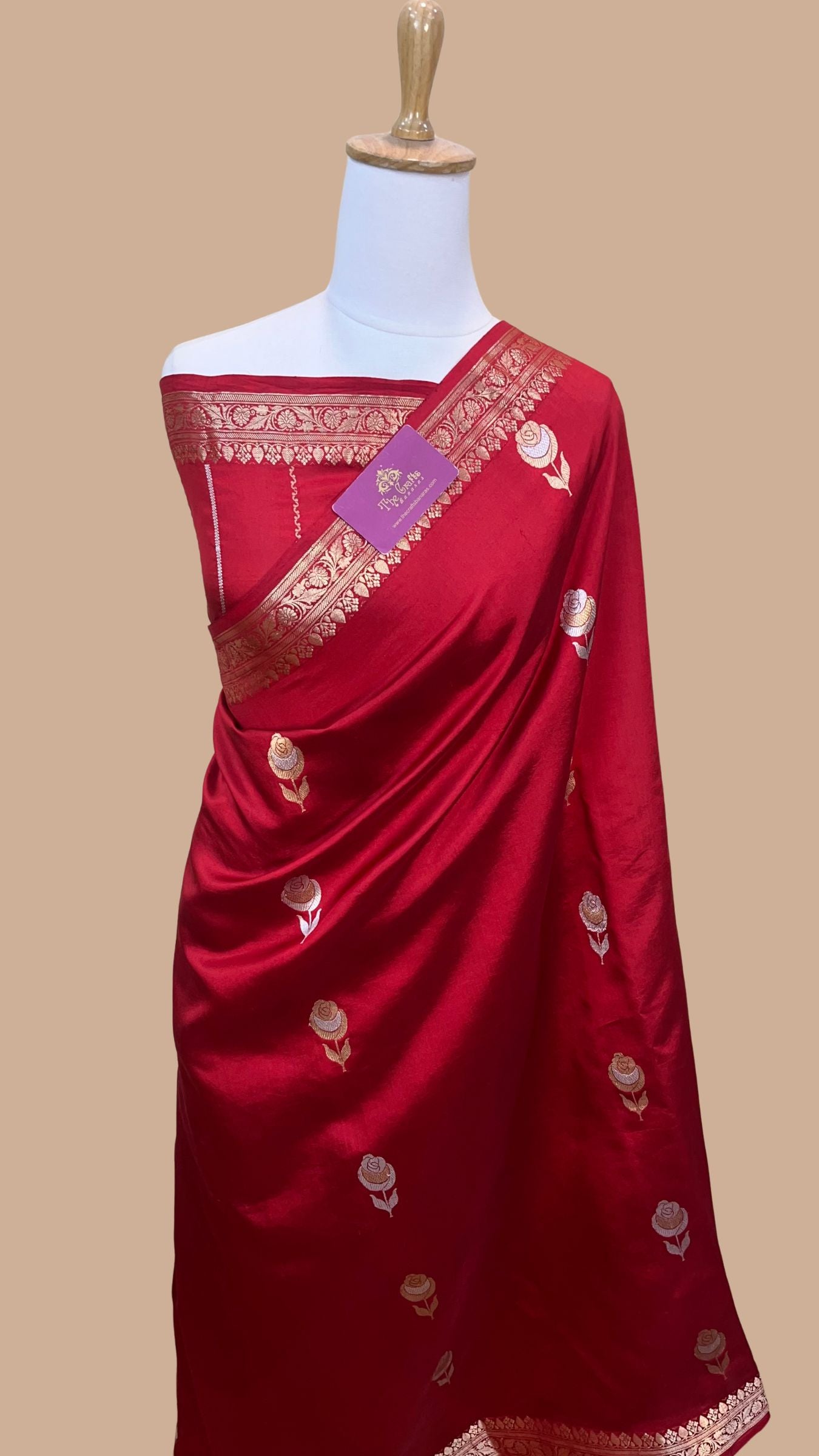 Pure Mango Silk Handloom Banarasi Saree