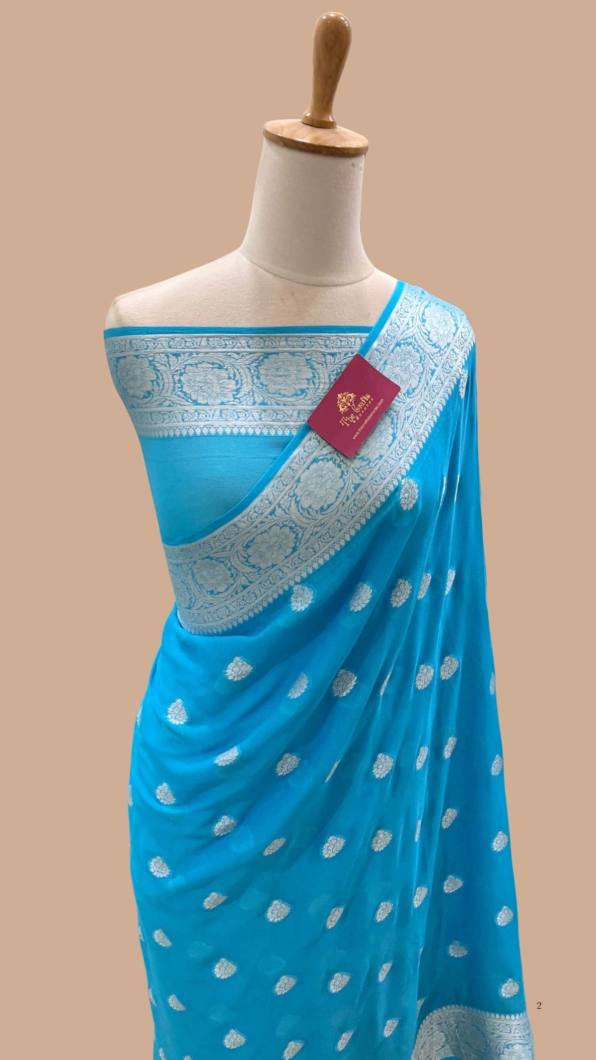 Pure Khaddi Chiffon Banarasi Saree