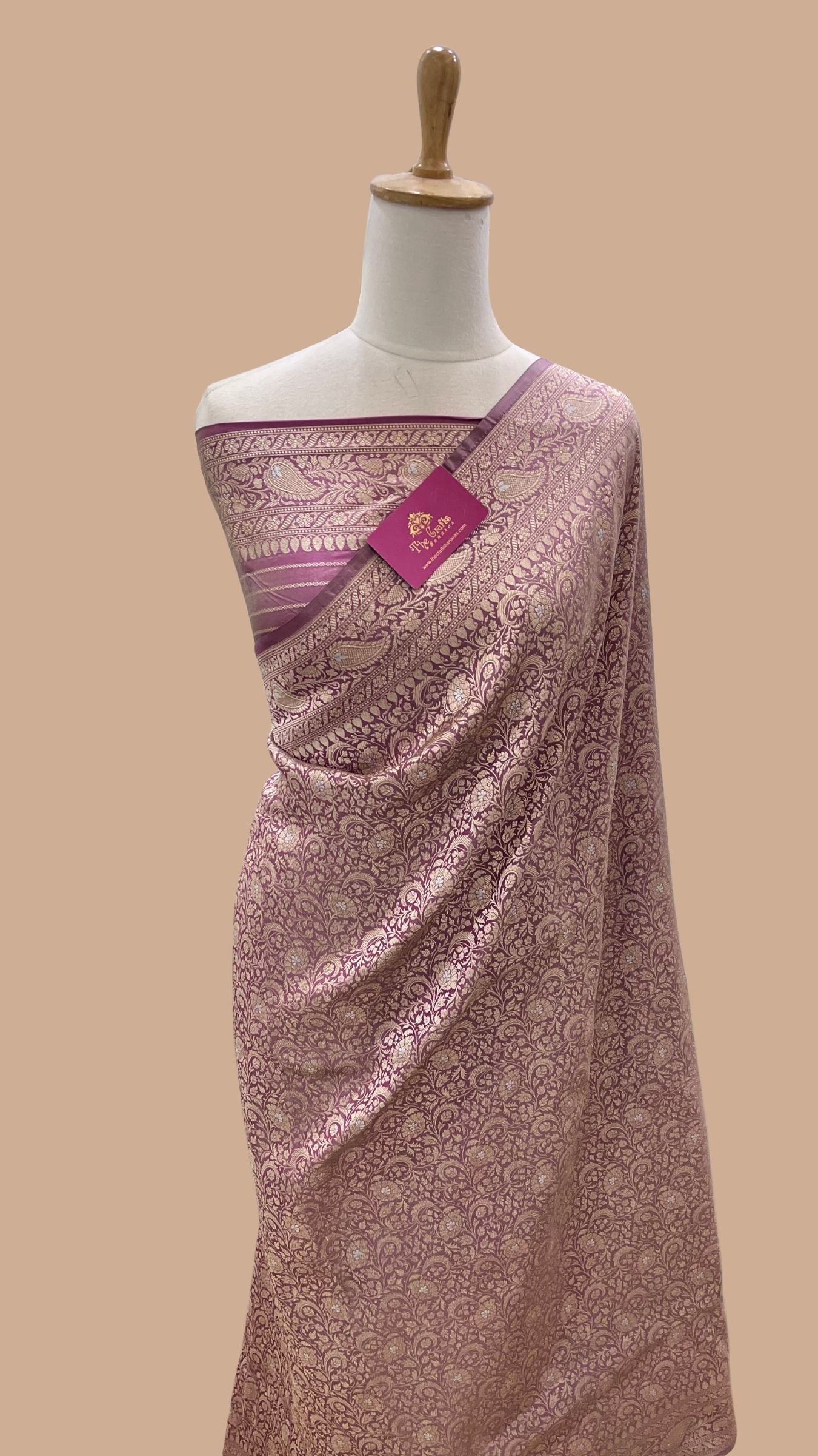 Pure Katan Silk Handloom Banarasi Saree - Tanchui Brocade Meena