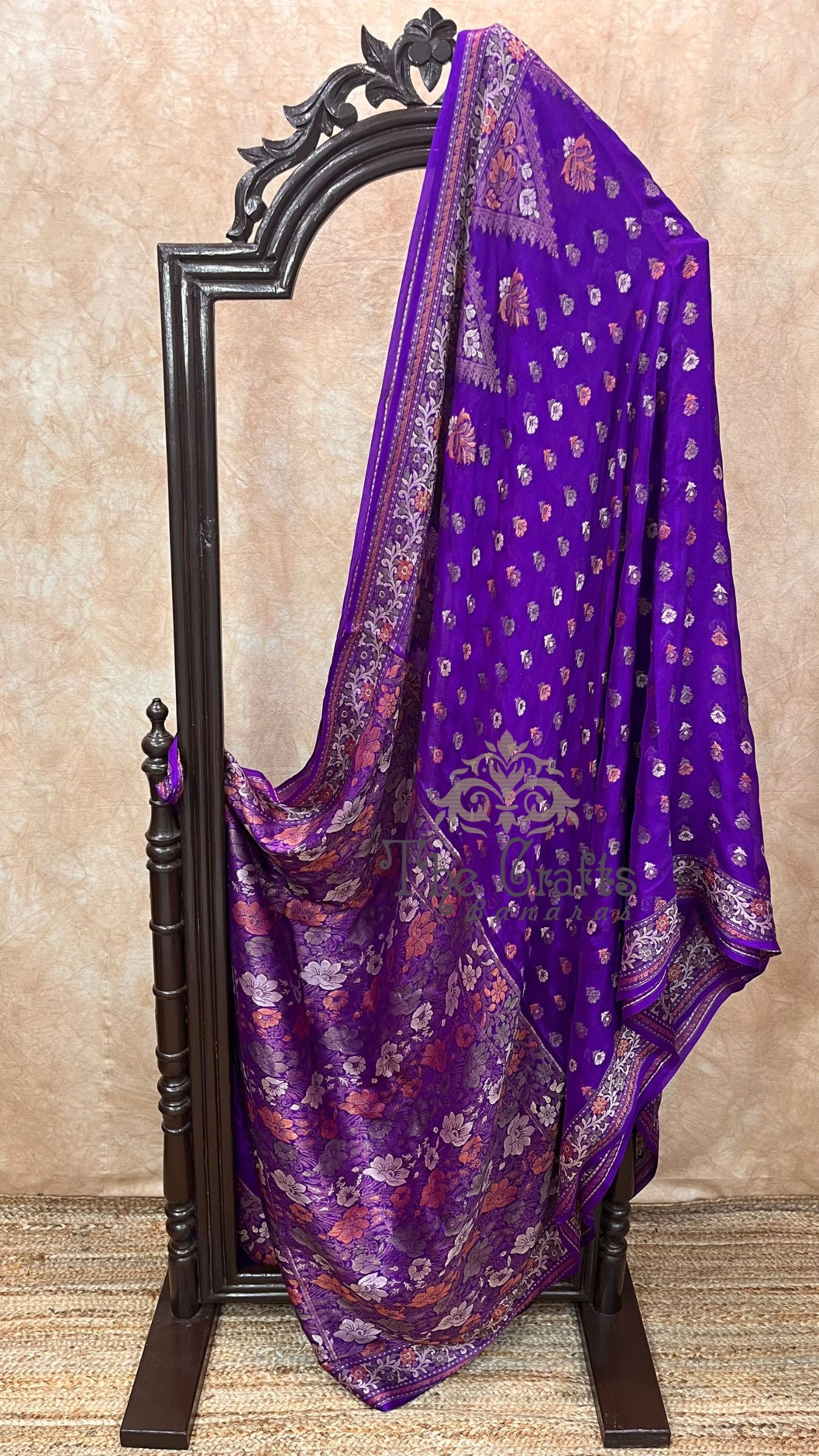 Pure Khaddi Chiffon Banarasi Saree