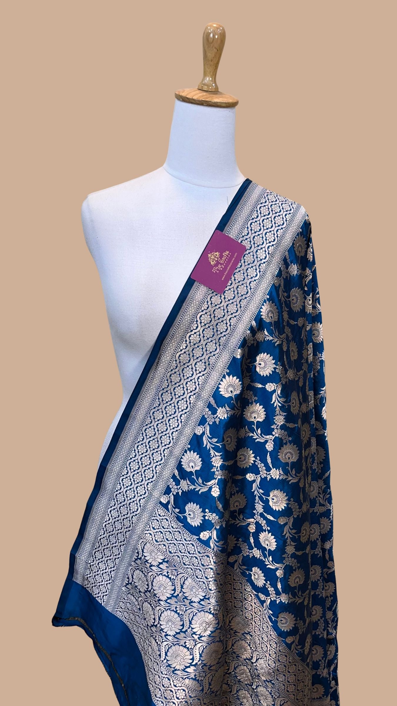 Pure Katan Silk Banarasi Handloom Dupatta