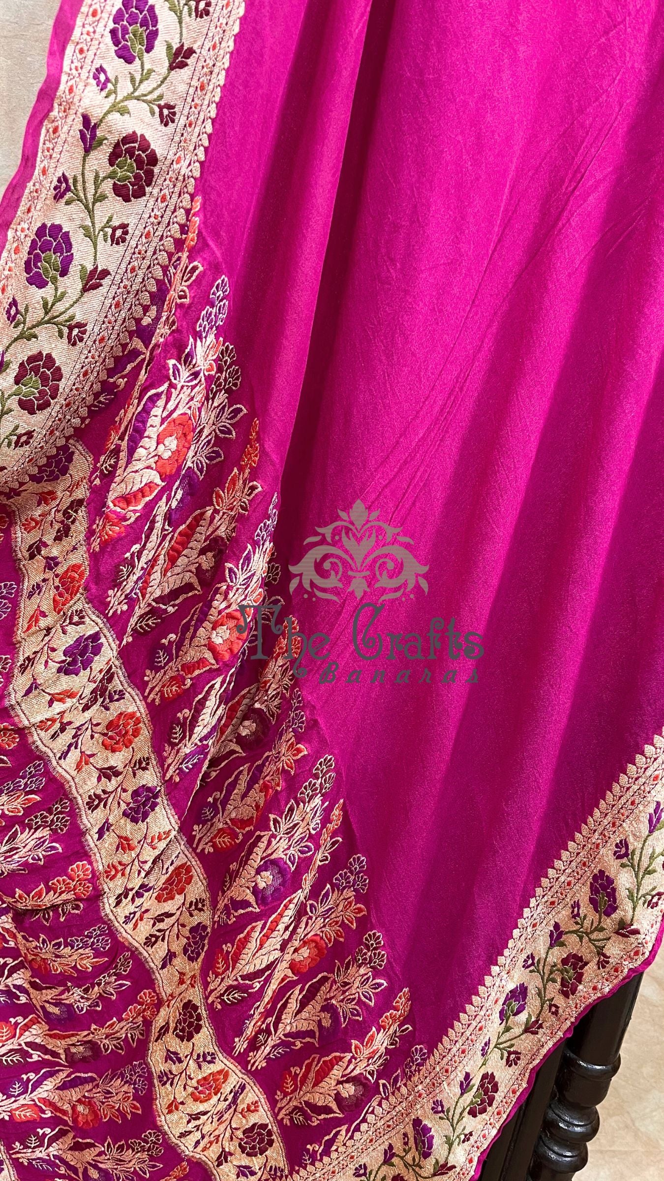 Pure Khaddi Chiffon Banarasi Saree