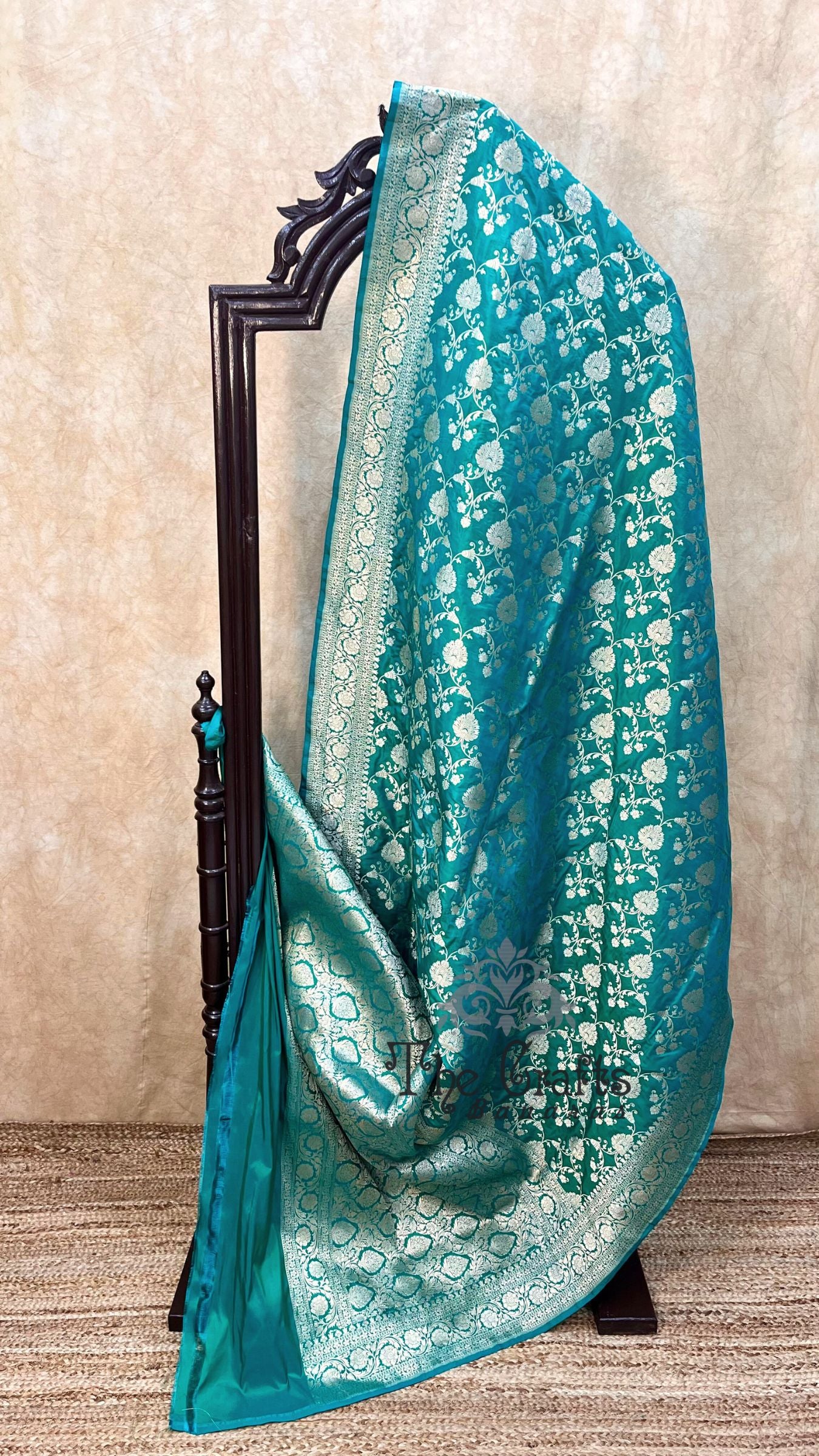 Pure Katan Silk Handloom Banarasi Saree - Jaal work