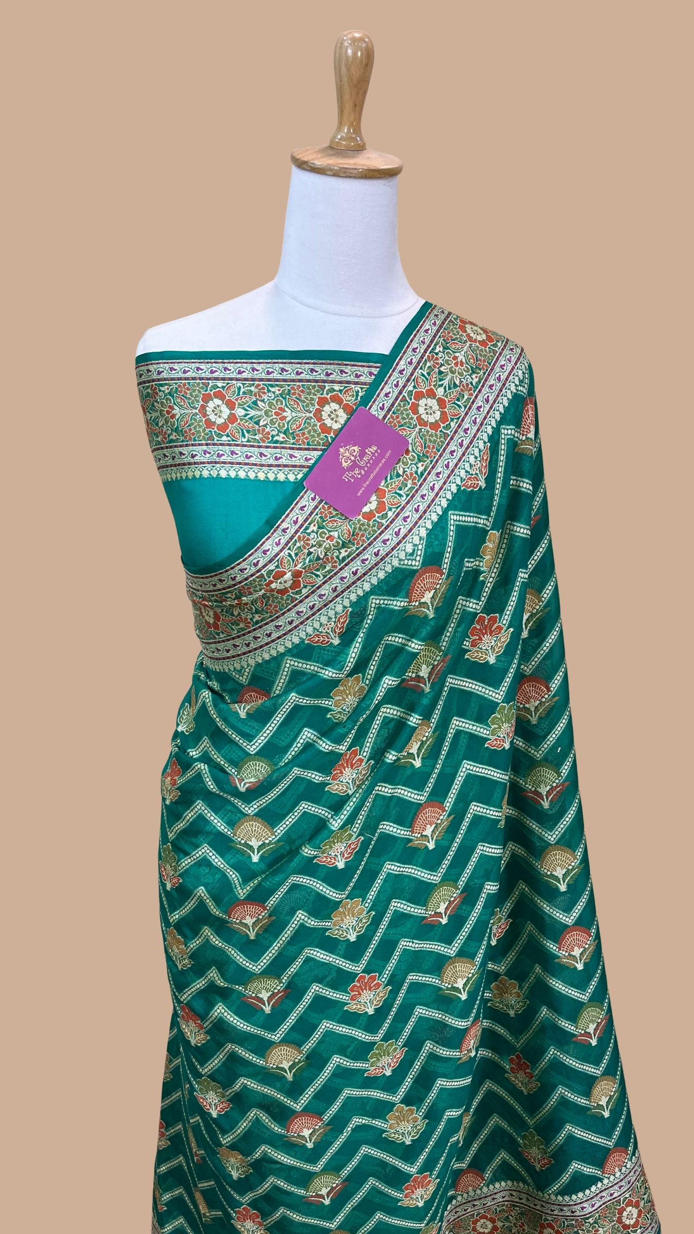 Pure Khaddi Chiffon Banarasi Saree