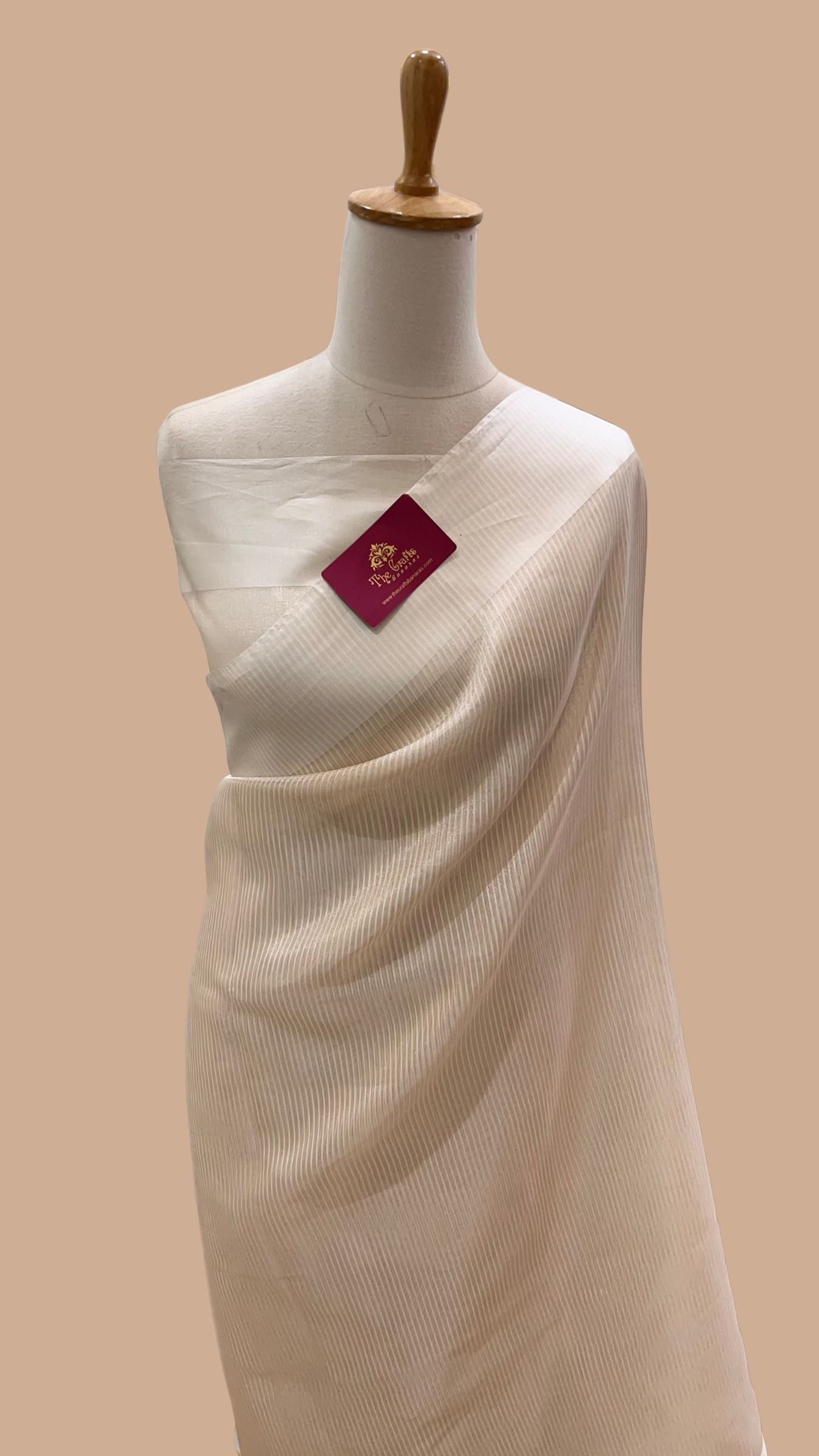 Pure Tissue Silk Handloom Banarasi Saree - with Satin Border