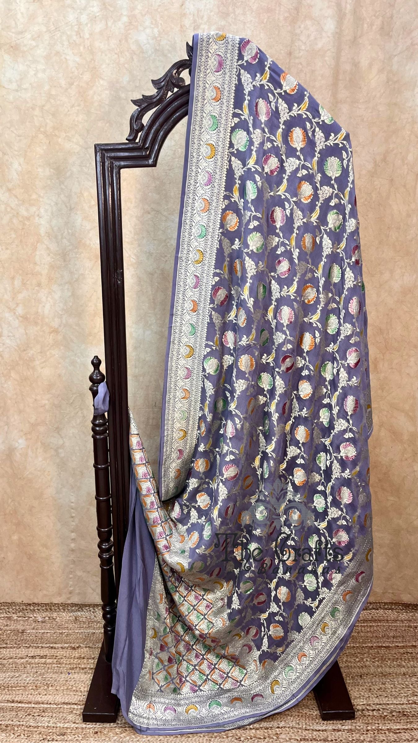 Khaddi Georgette Handloom Banarasi Saree