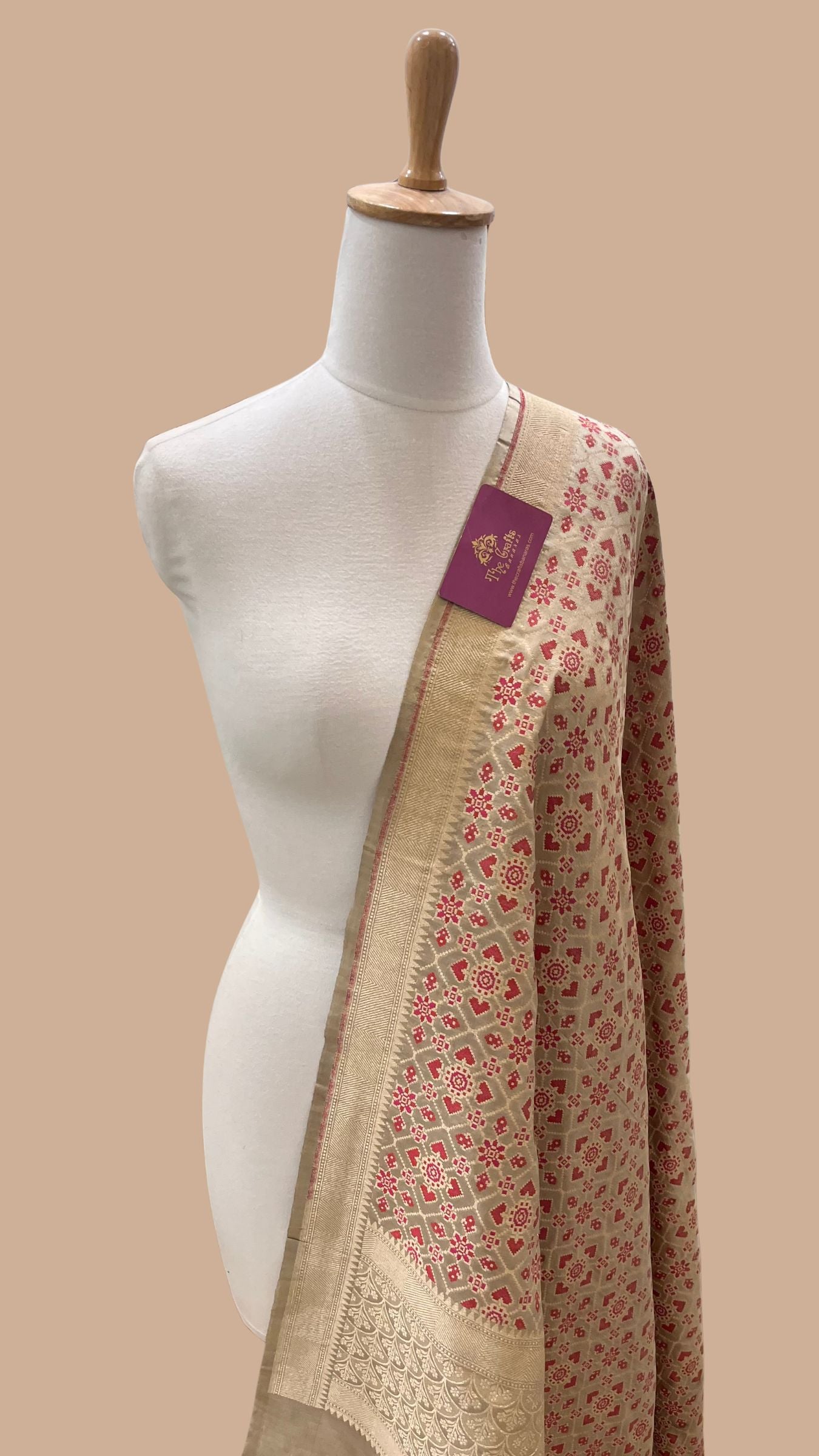 Pure Katan Silk Banarasi Handloom Dupatta
