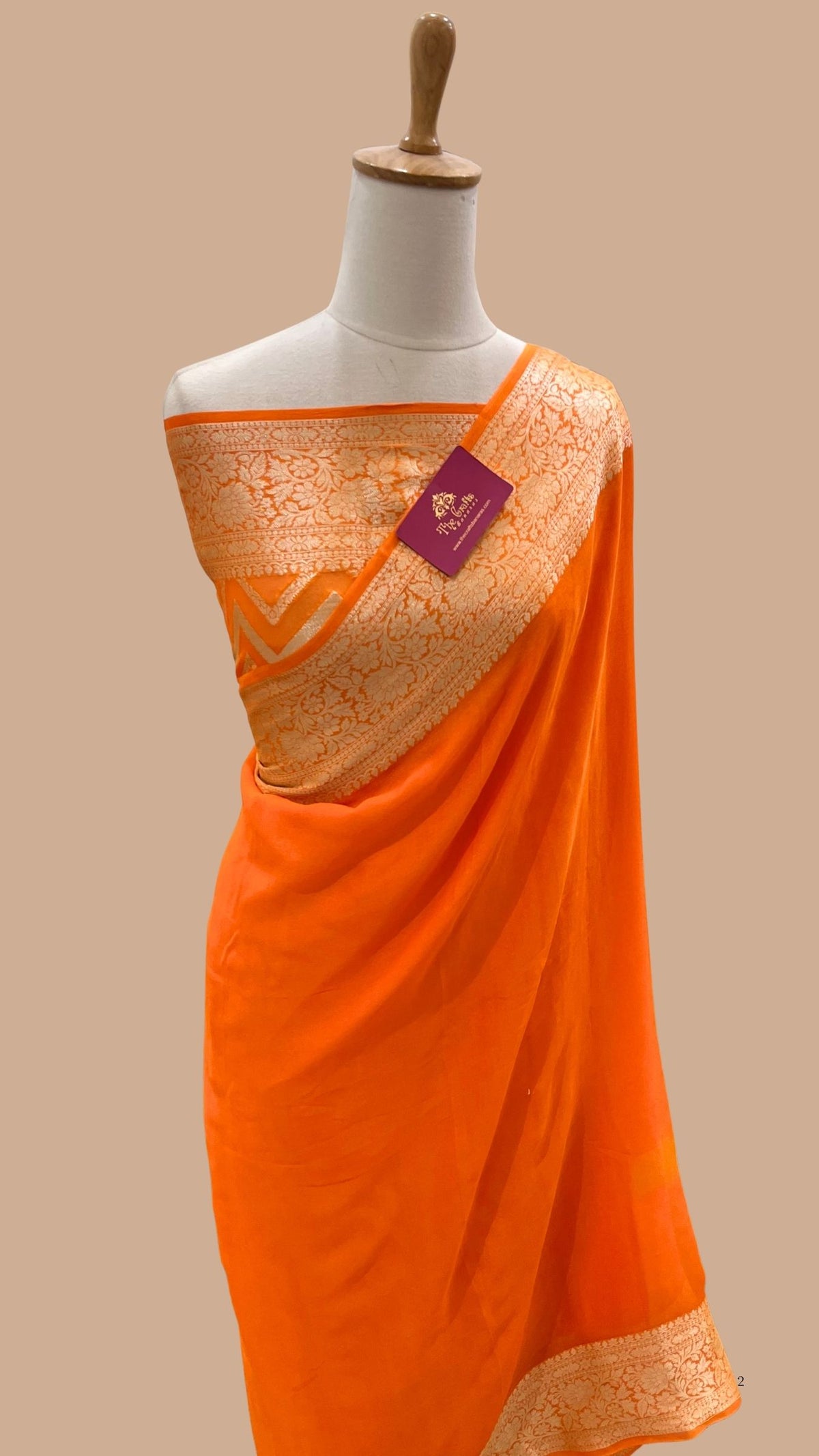 Pure Khaddi Chiffon Banarasi Saree
