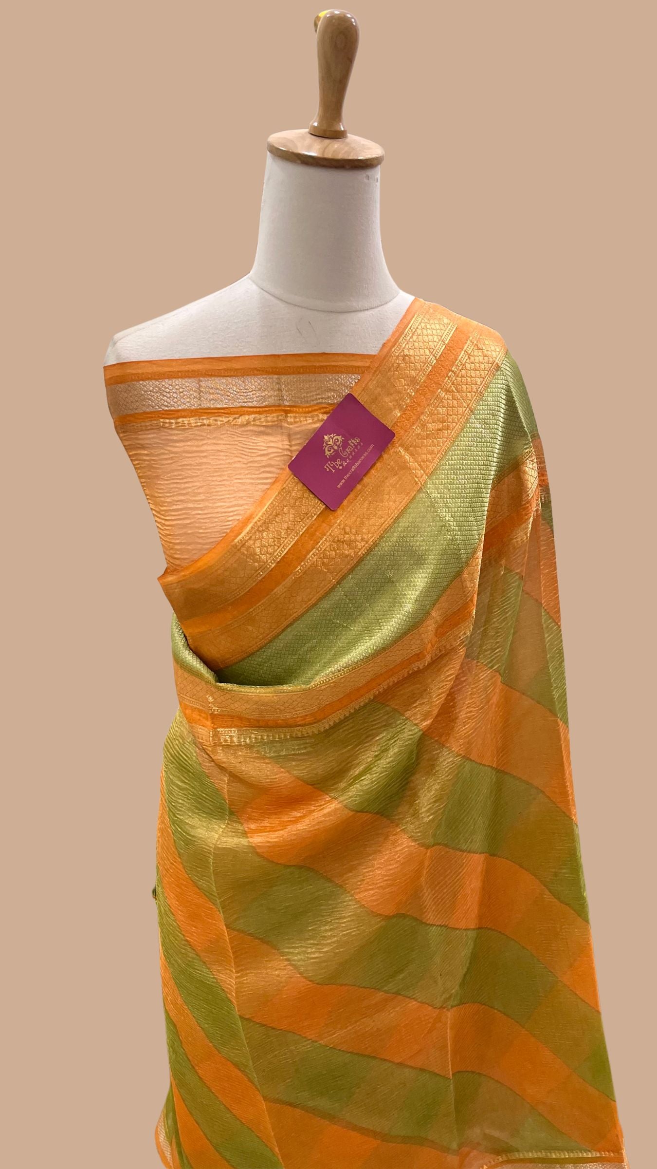 Pure Crush Tissue Silk Banarasi Saree