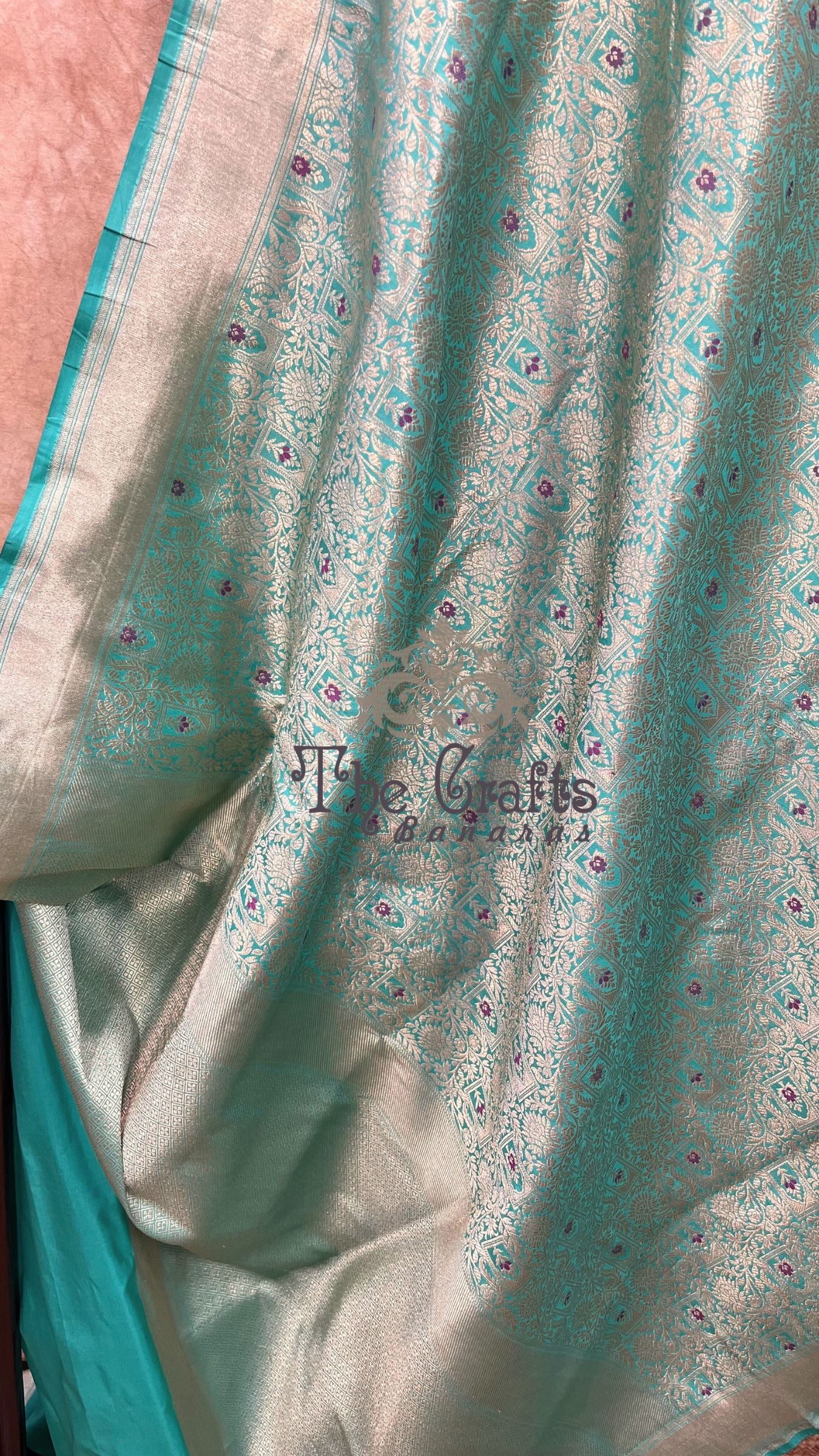 Pure Katan Silk Handloom Banarasi Saree - Tanchui Brocade Meena