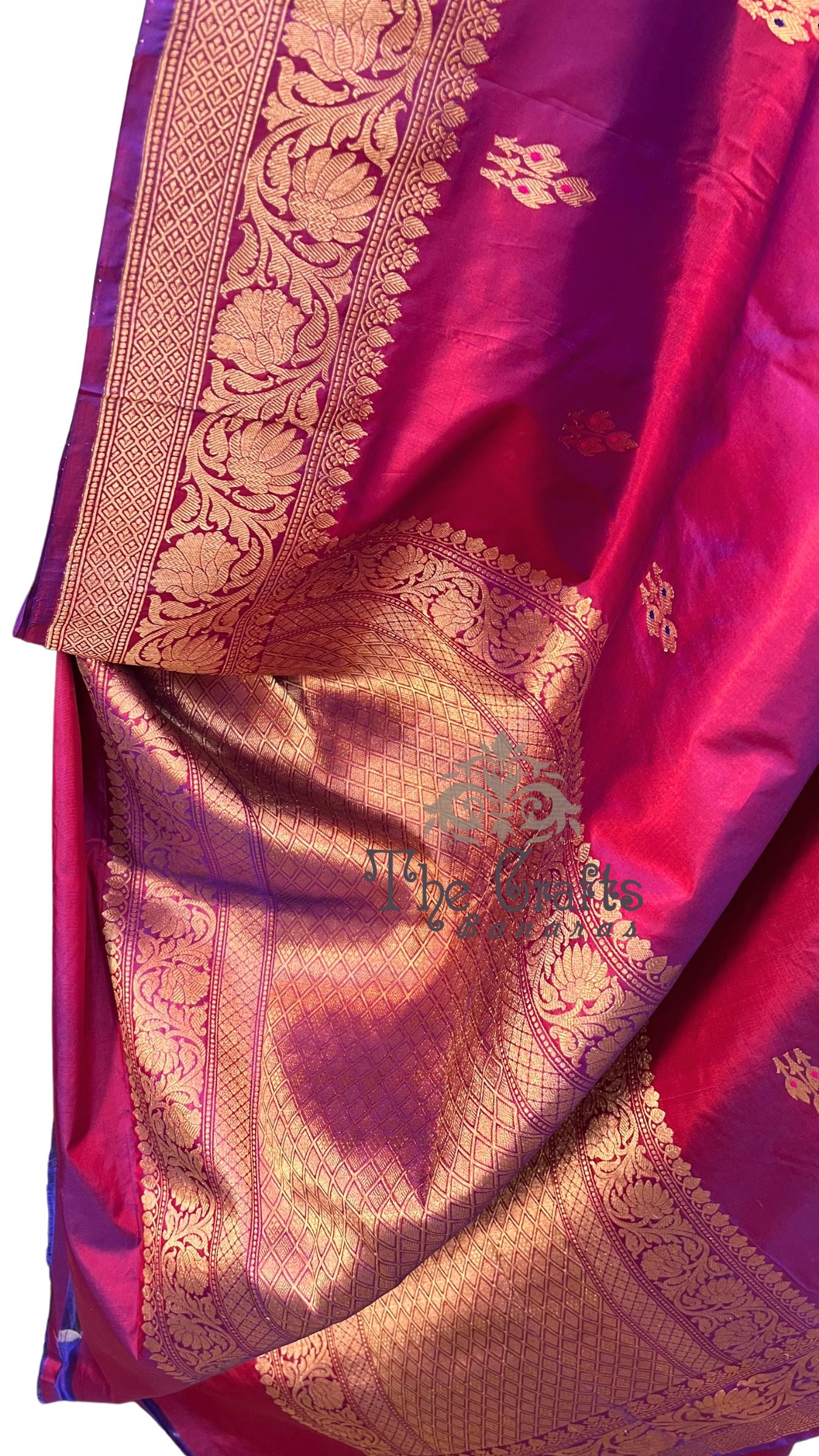 Pure Katan Silk Handloom Banarasi Saree - Kadhua Buti