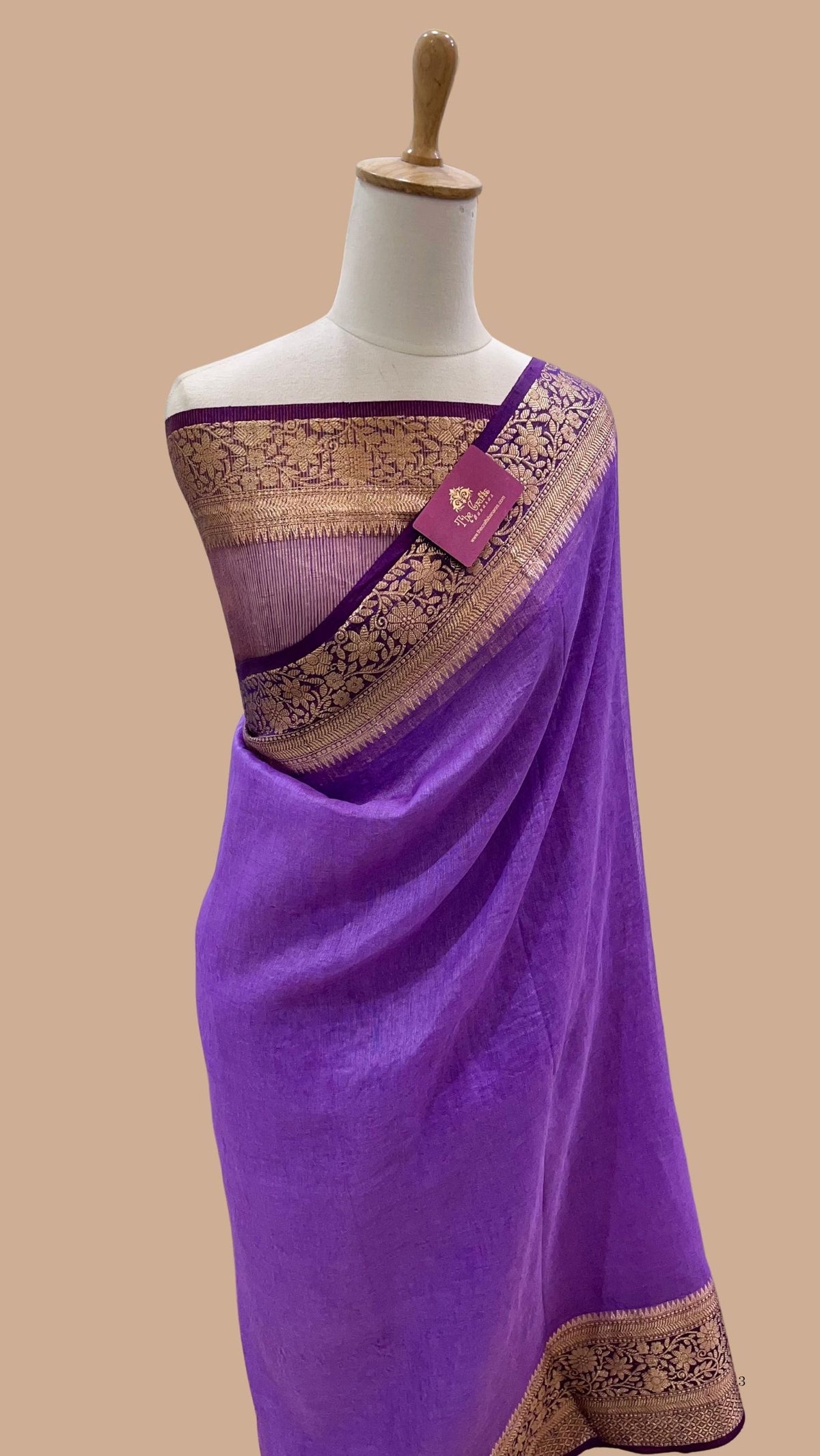 Pure Linen Banarasi Saree