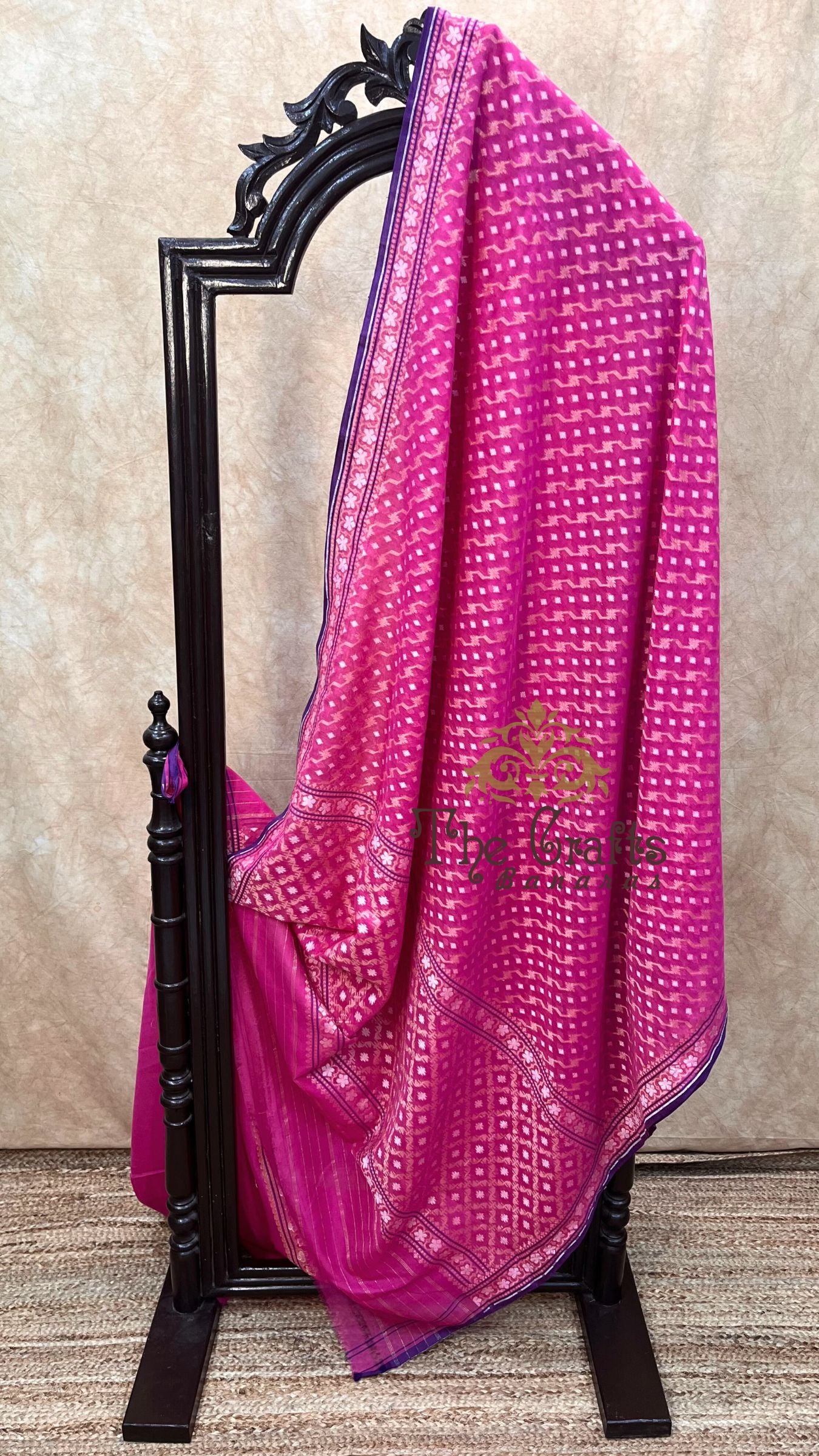 Pure Ektara Cotton Jamdani Banarasi Saree - Alfi