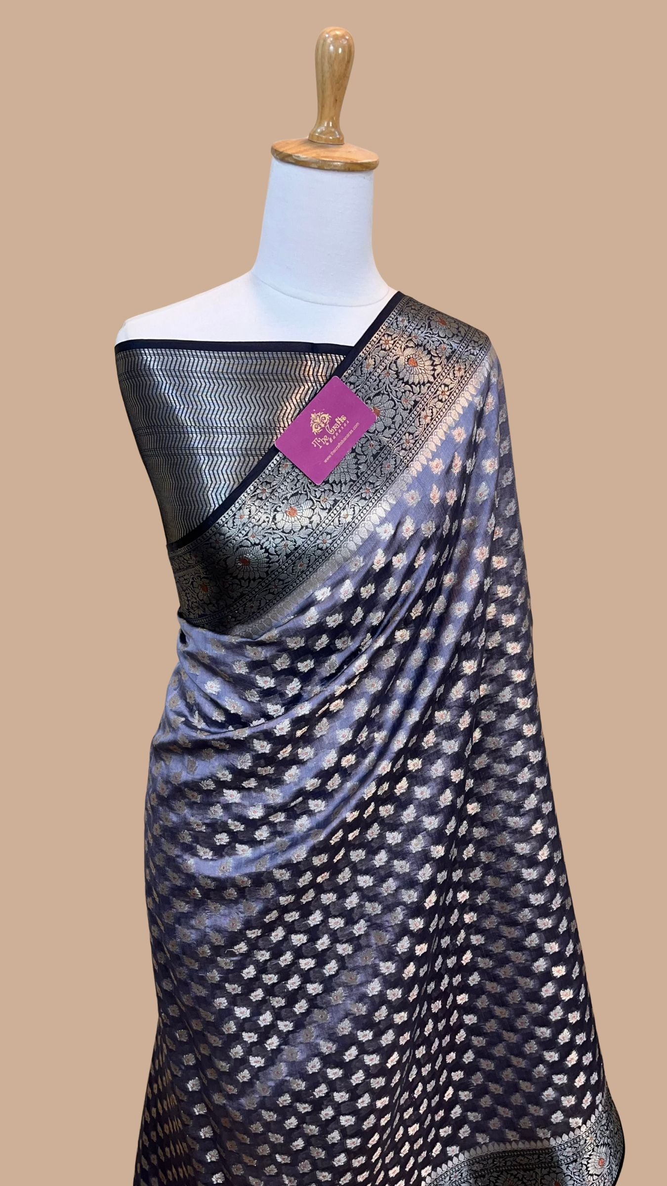 Pure Khaddi Chiffon Banarasi Saree