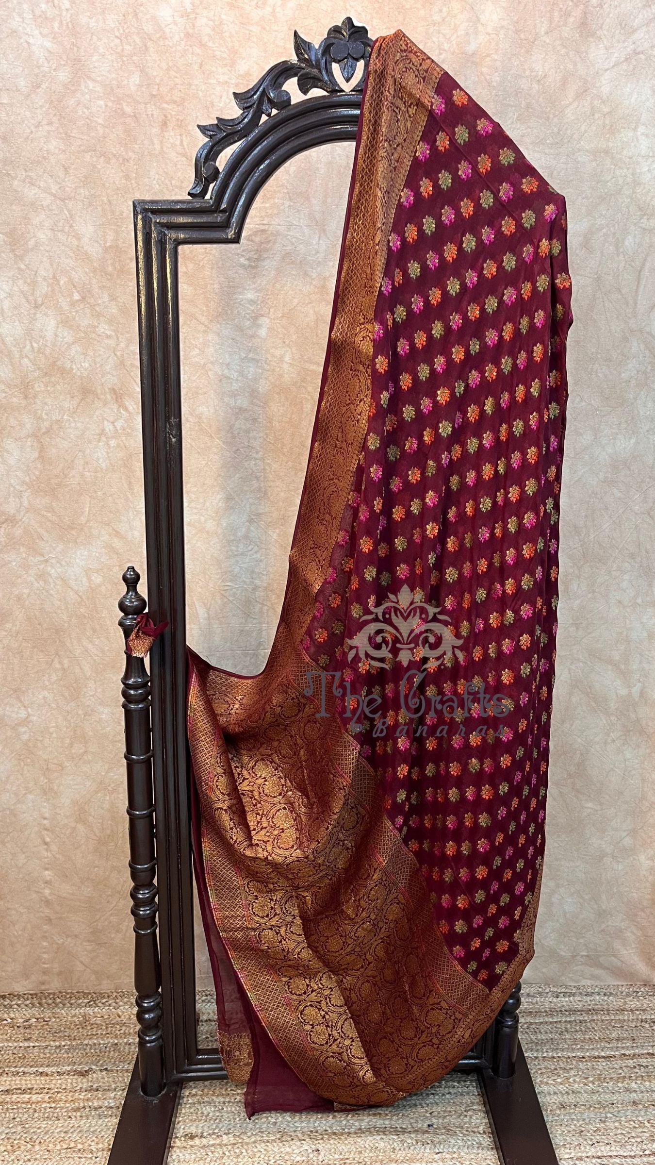 Pure Khaddi Chiffon Banarasi Saree