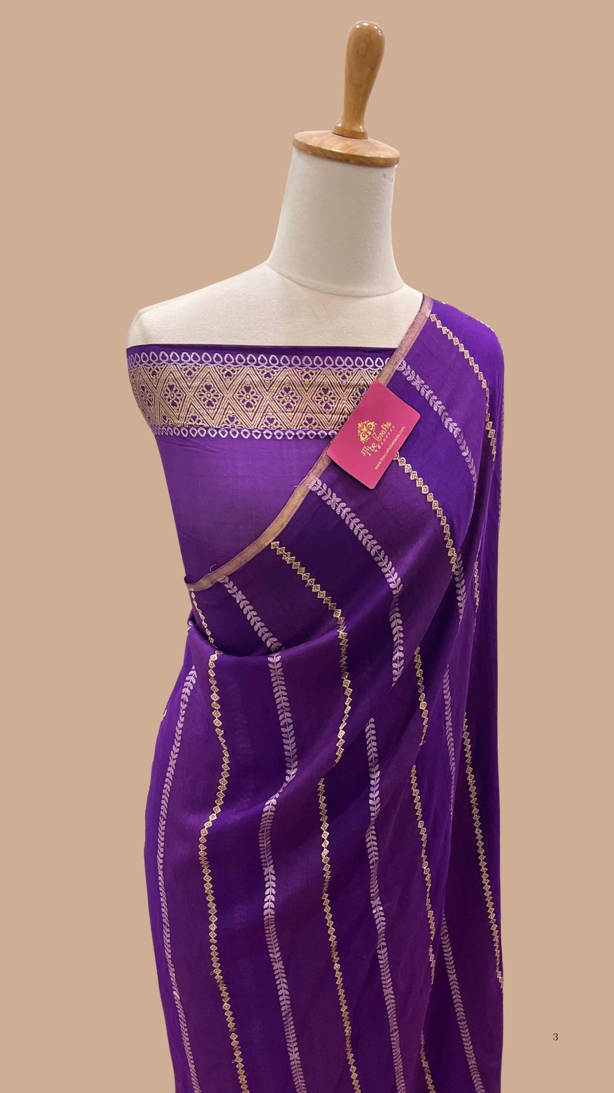 Pure Munga Crush Silk Handloom Banarasi Saree