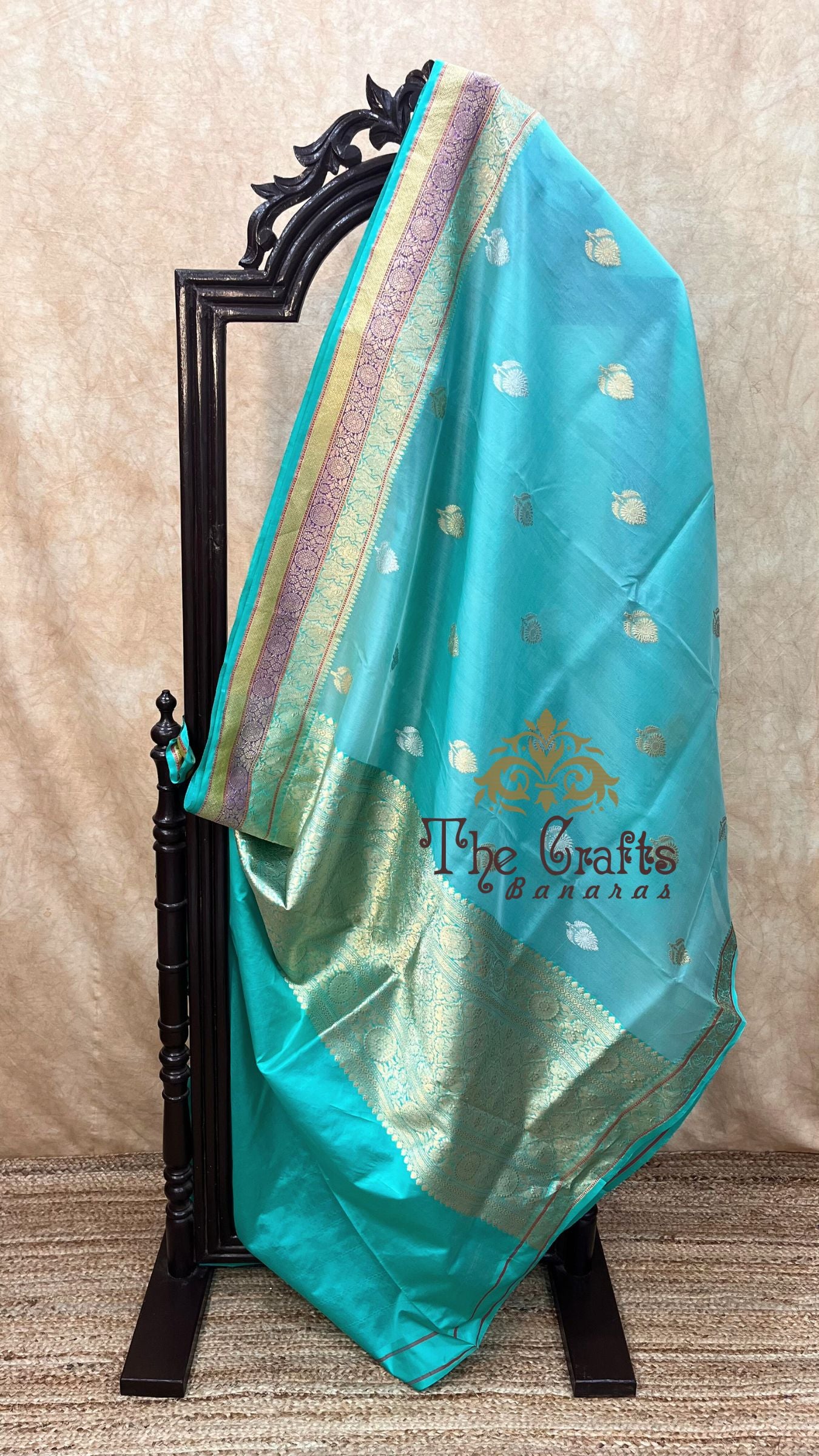 Pure Kora Silk Handloom Banarasi Saree - with sona rupa kadhua motifs