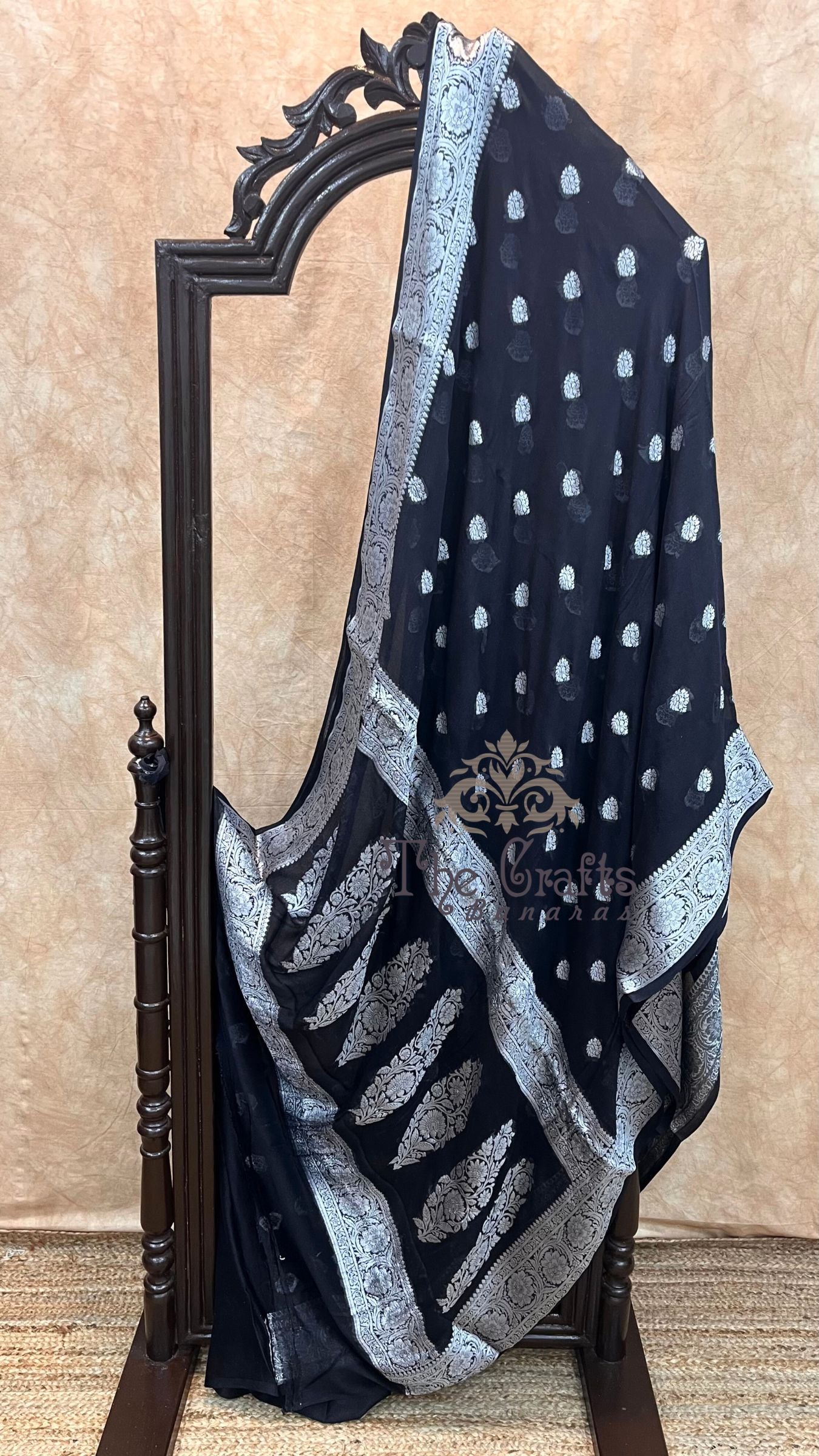 Pure Khaddi Chiffon Banarasi Saree