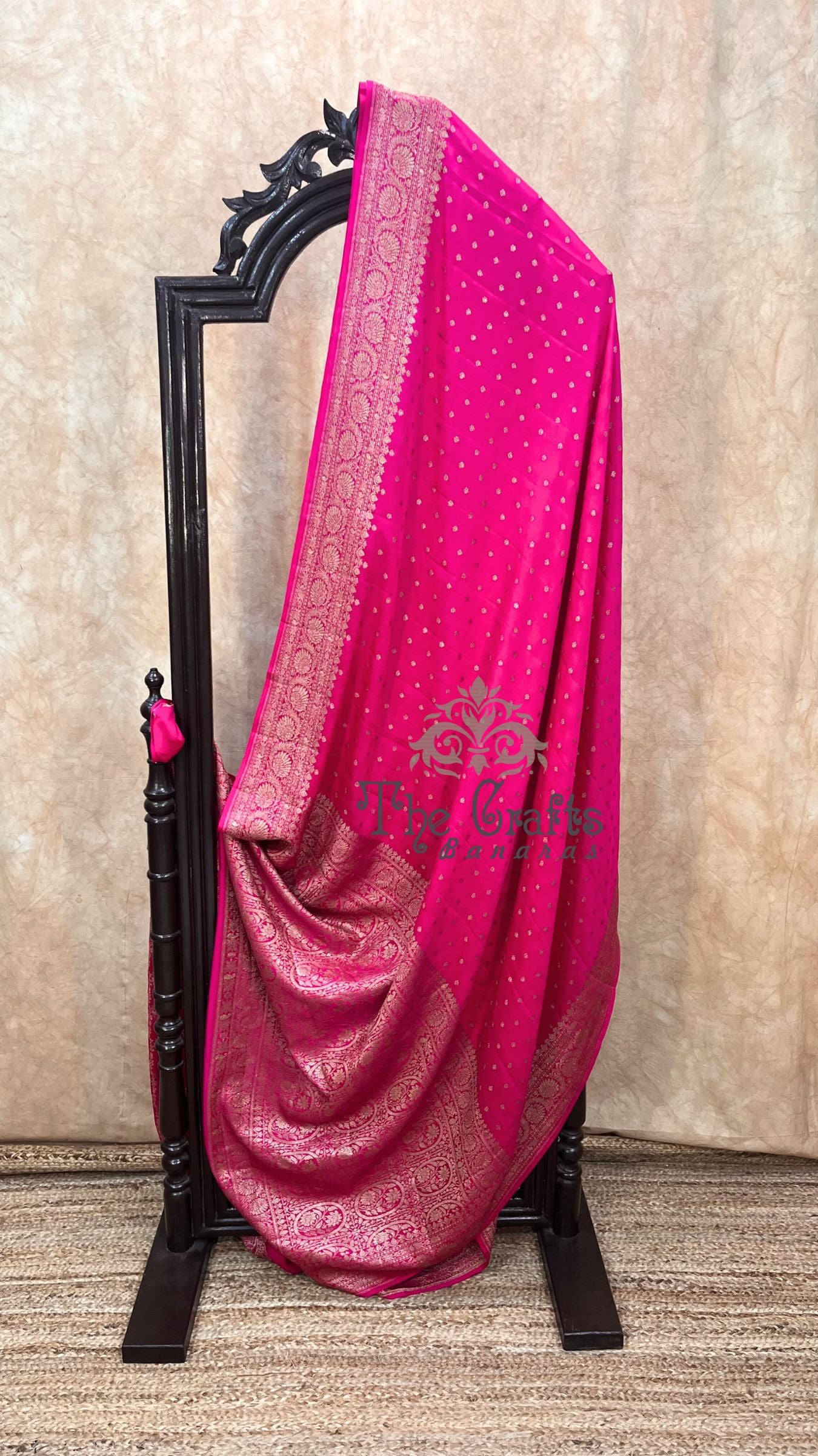 Pure Crepe Georgette Banarasi Saree - Antique Zari