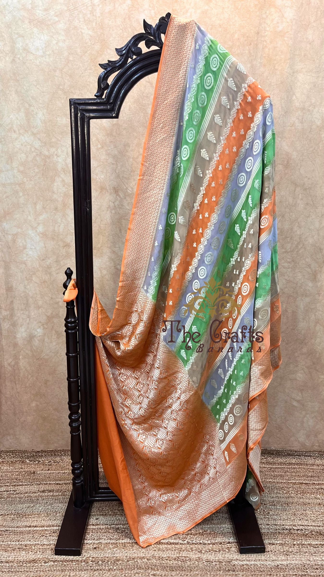 Khaddi Georgette Handloom Banarasi Saree