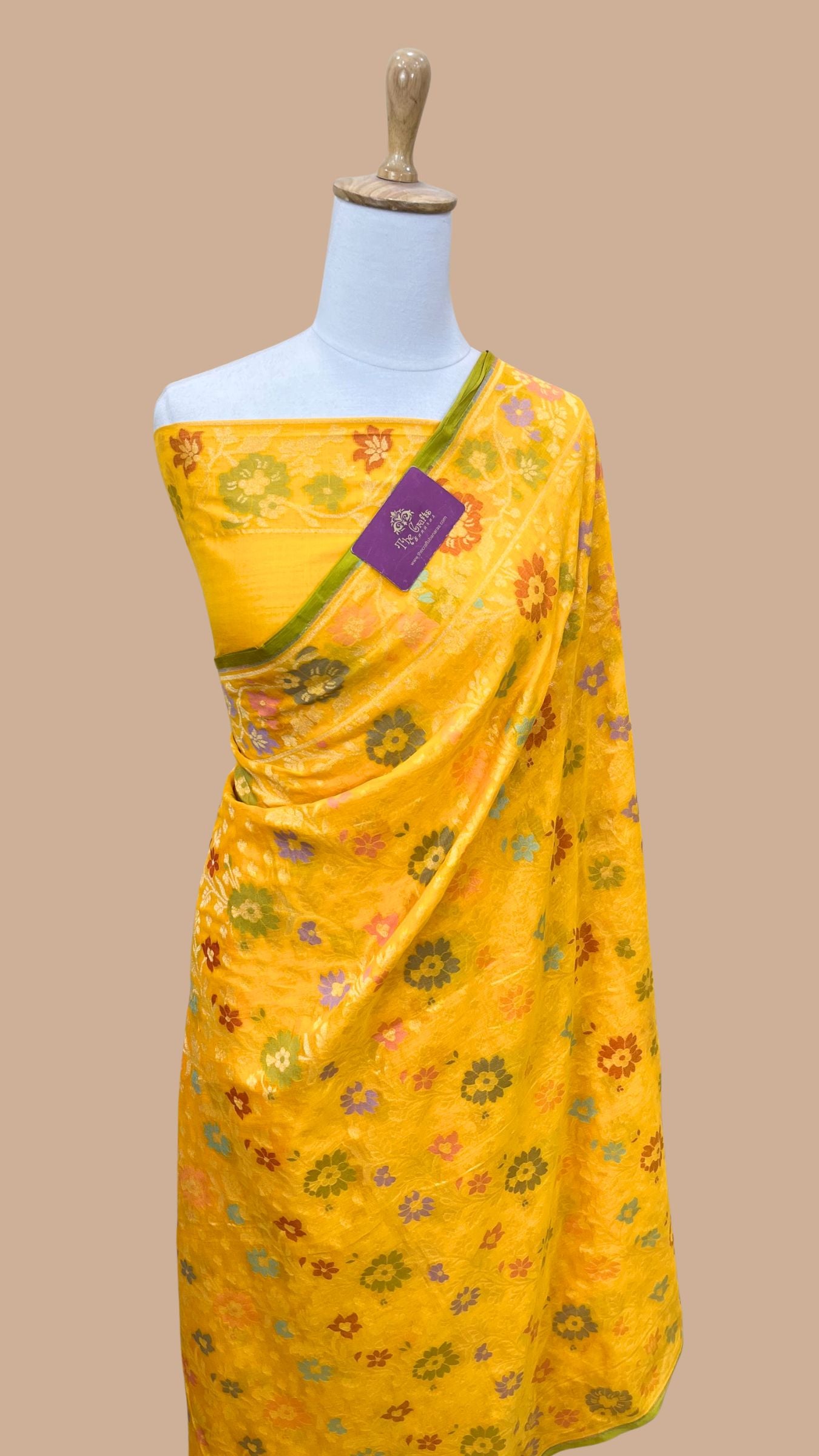 Pure Ektara Cotton Jamdani Banarasi Saree - Tilfi