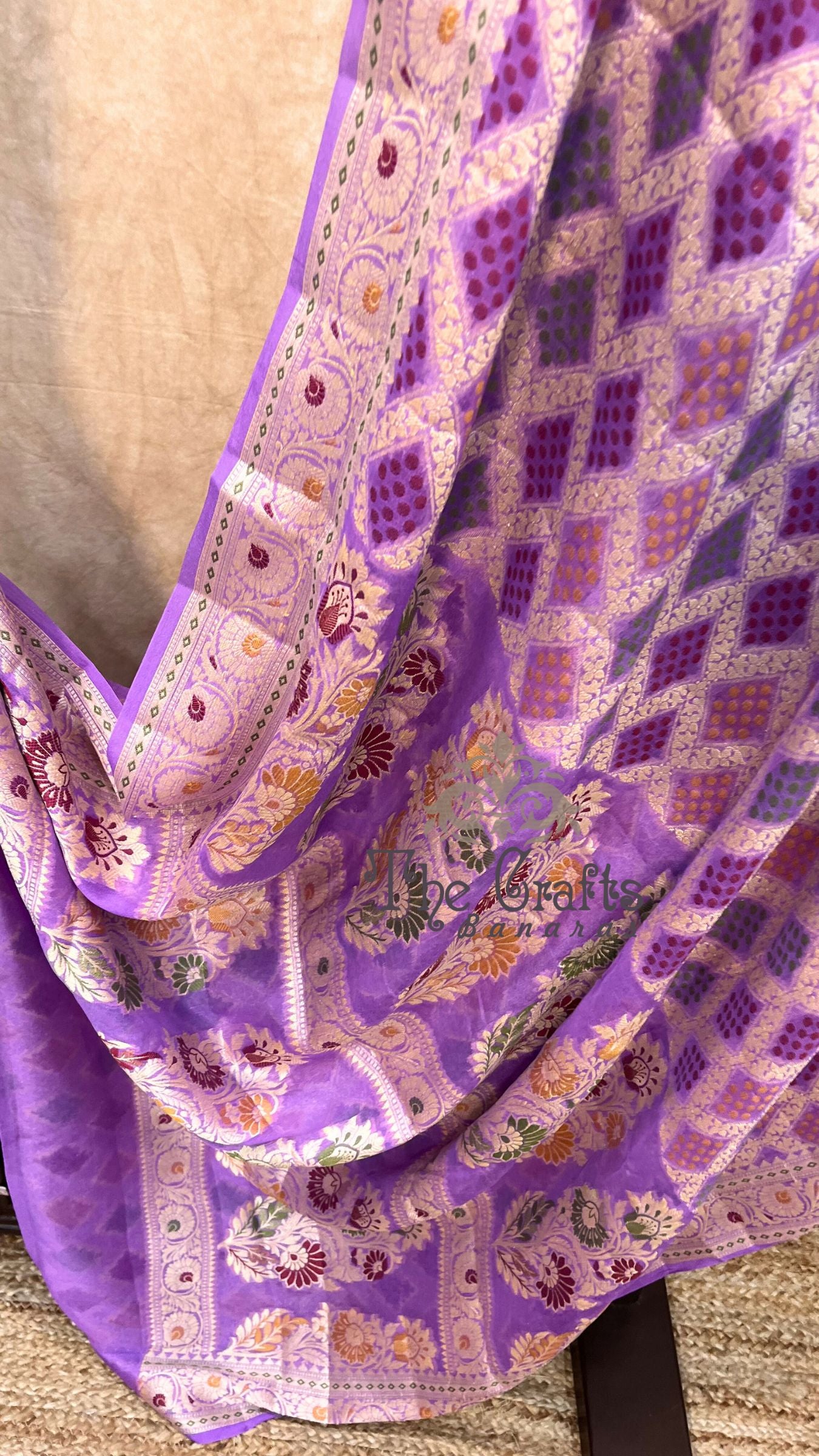 Pure Khaddi Chiffon Banarasi Saree