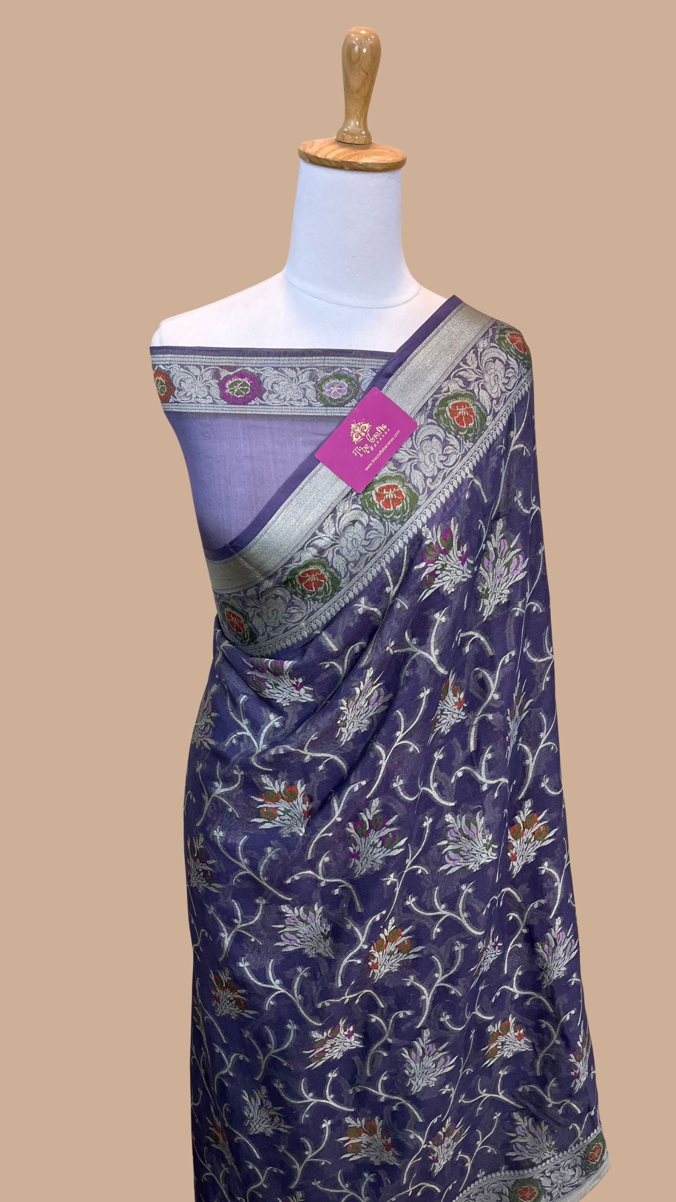 Pure Khaddi Chiffon Banarasi Saree