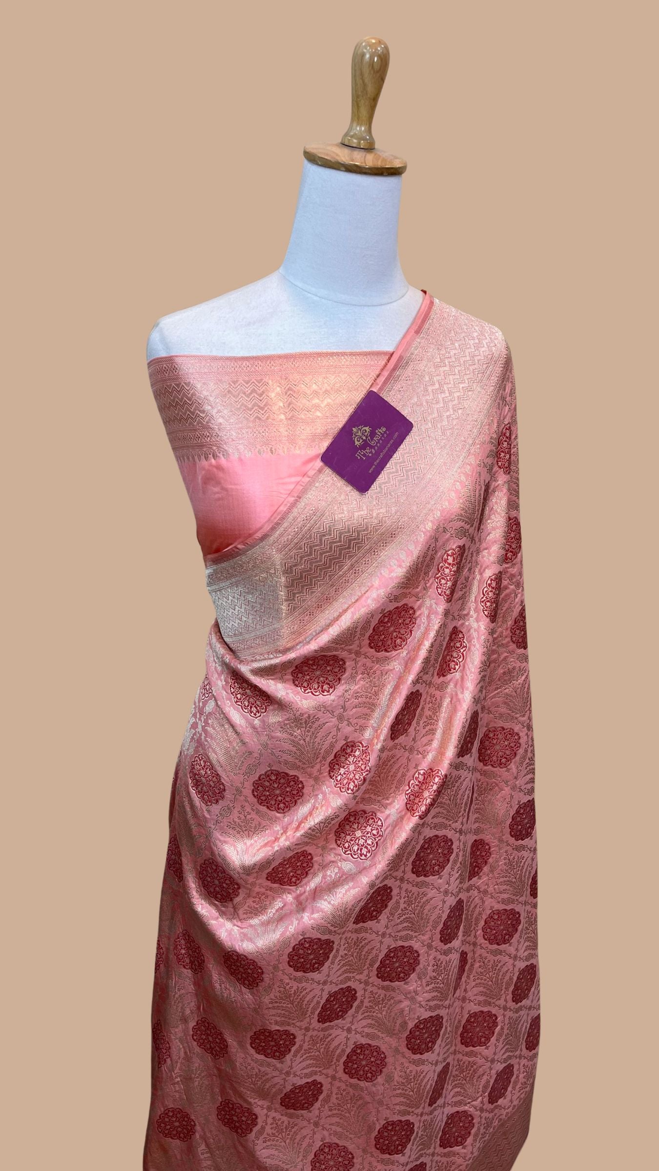 Pure Katan Silk Handloom Banarasi Saree - Tanchui Brocade Meena