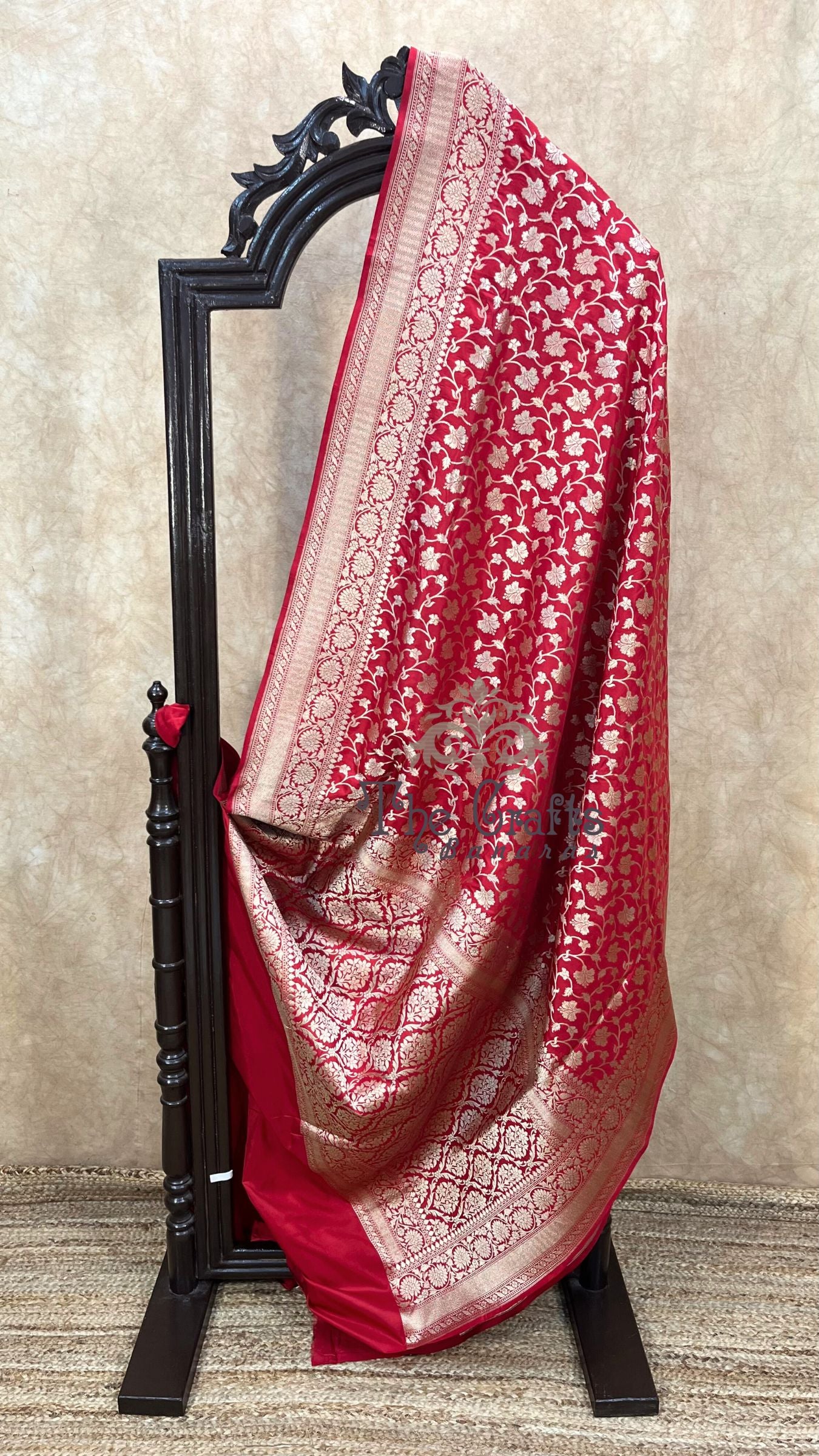 Pure Katan Silk Handloom Banarasi Saree - Jaal work