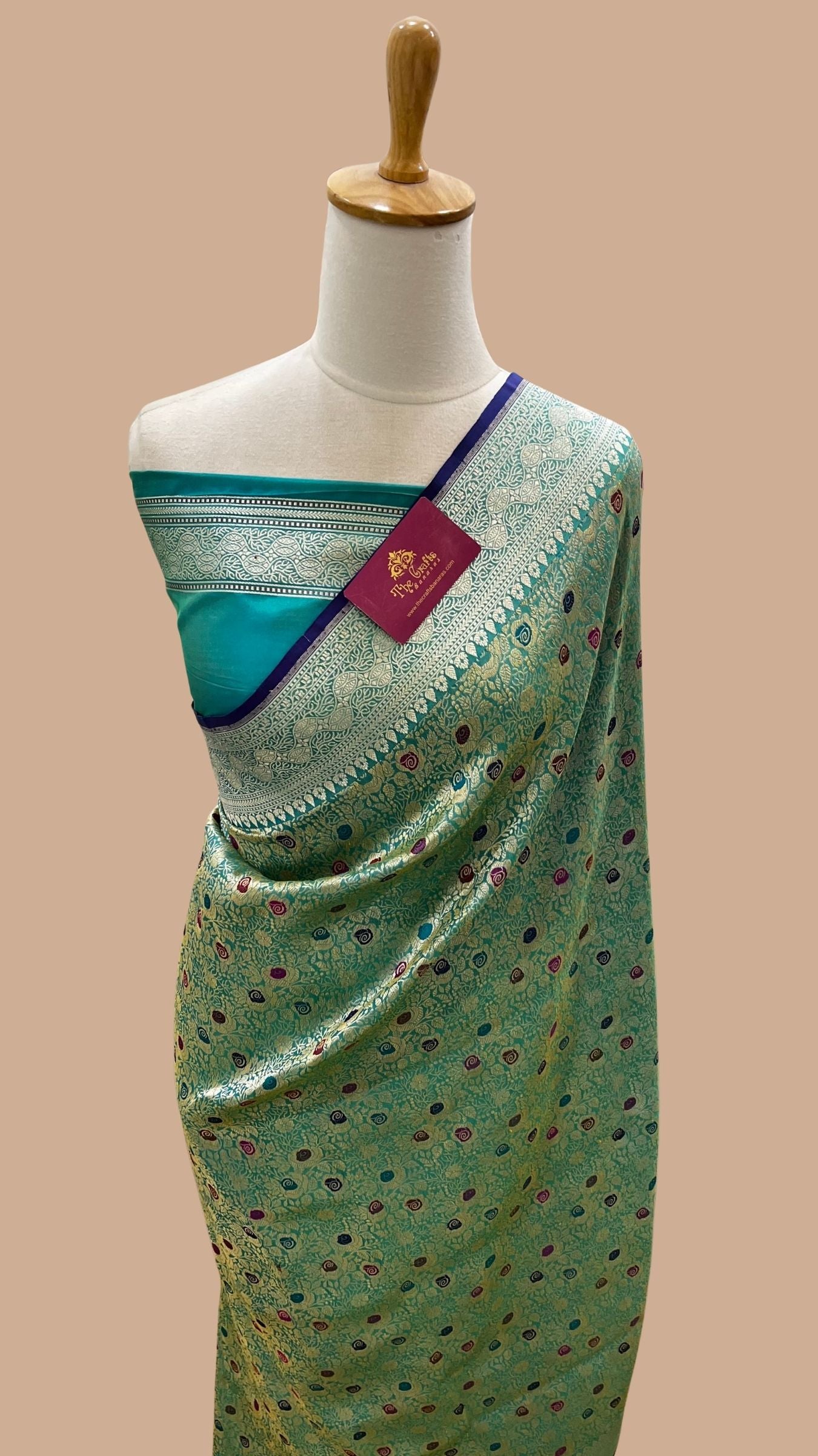 Pure Katan Silk Handloom Banarasi Saree - Kadhua Brocade Tilfi Meena