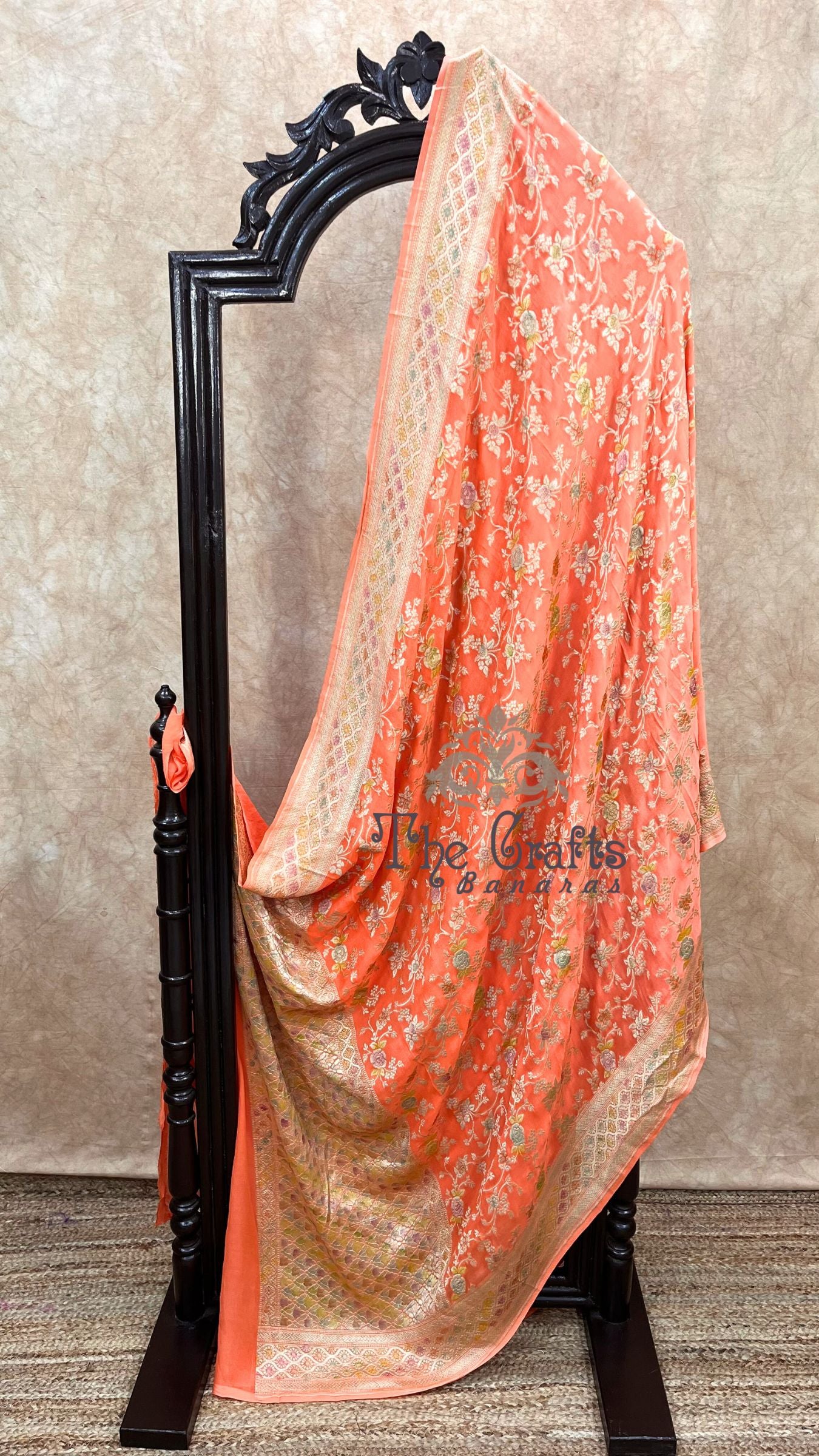 Khaddi Georgette Handloom Banarasi Saree