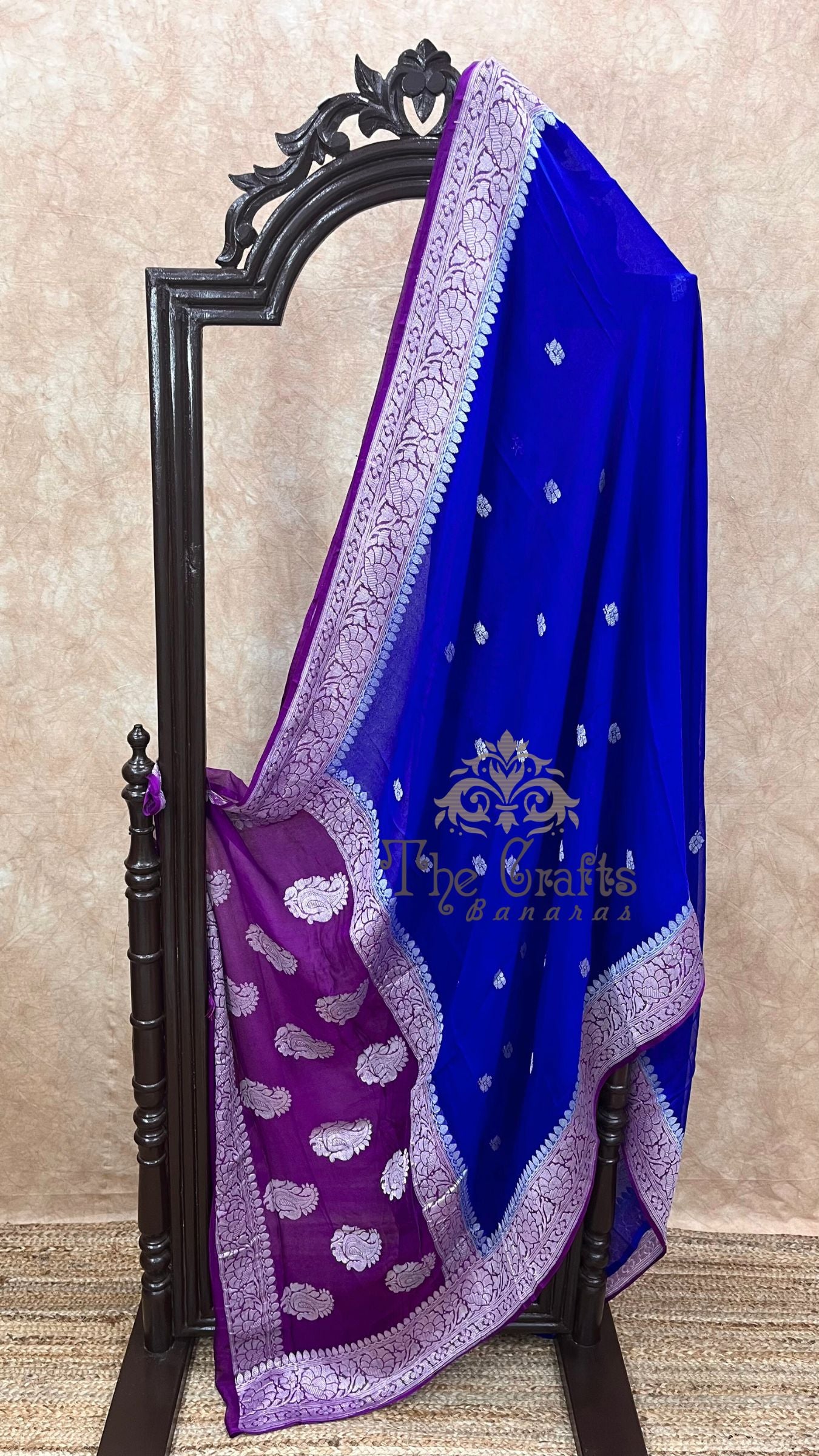 Pure Georgette Handloom Banarasi Saree