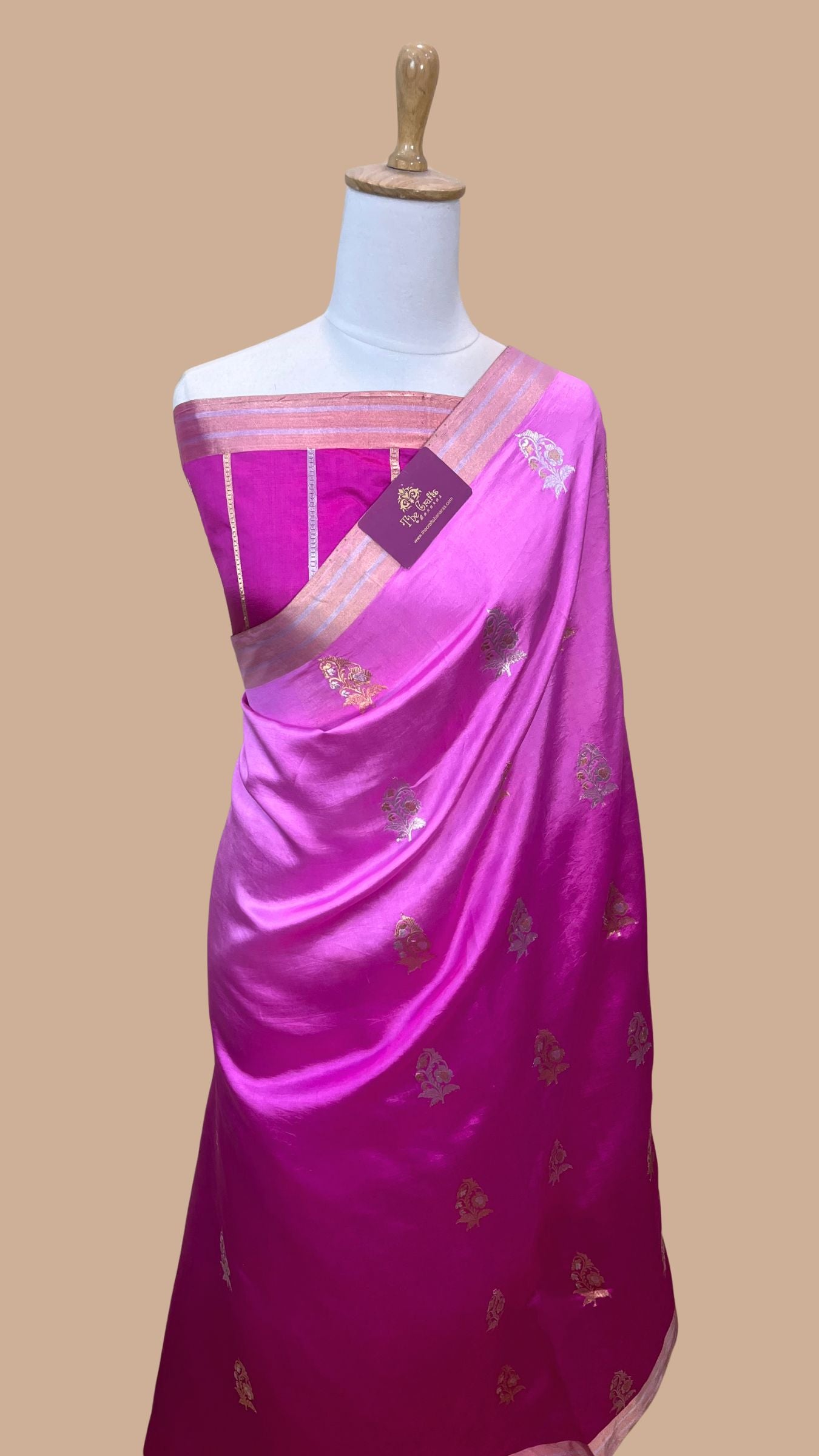 Pure  Mango Silk Handloom Banarasi Saree
