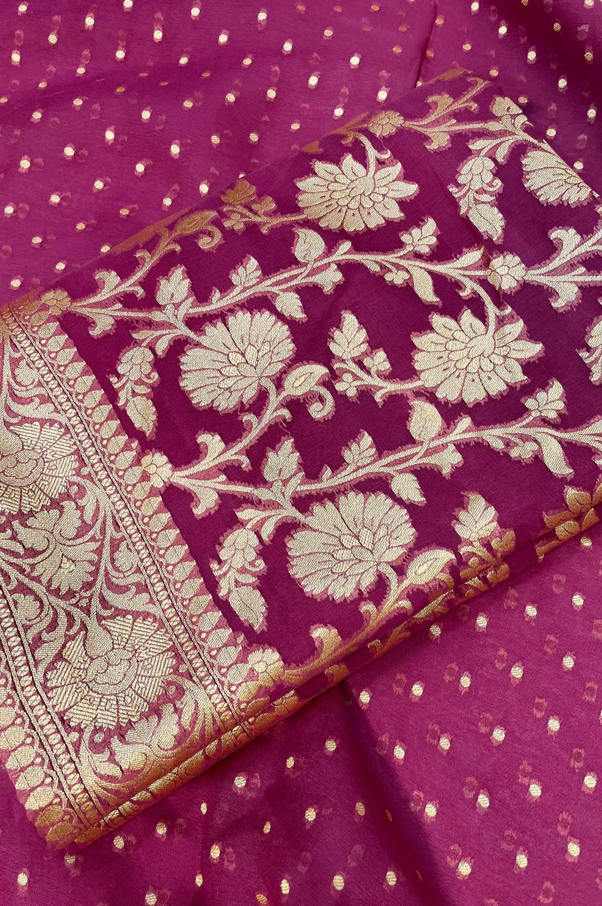 Khaddi Georgette Banarasi Dress Material