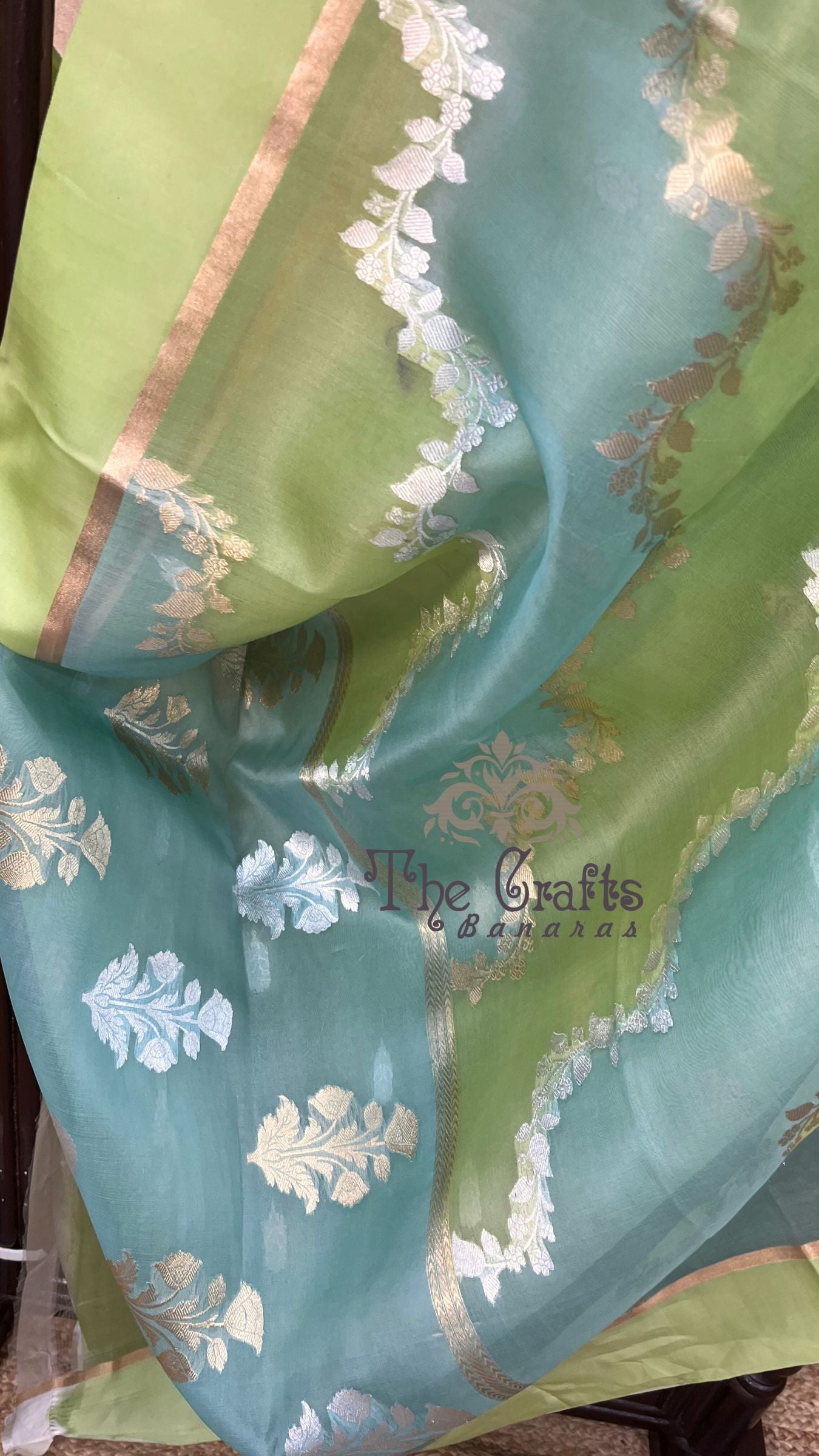 Pure Kora Silk Handloom Banarasi Saree - Rangkart