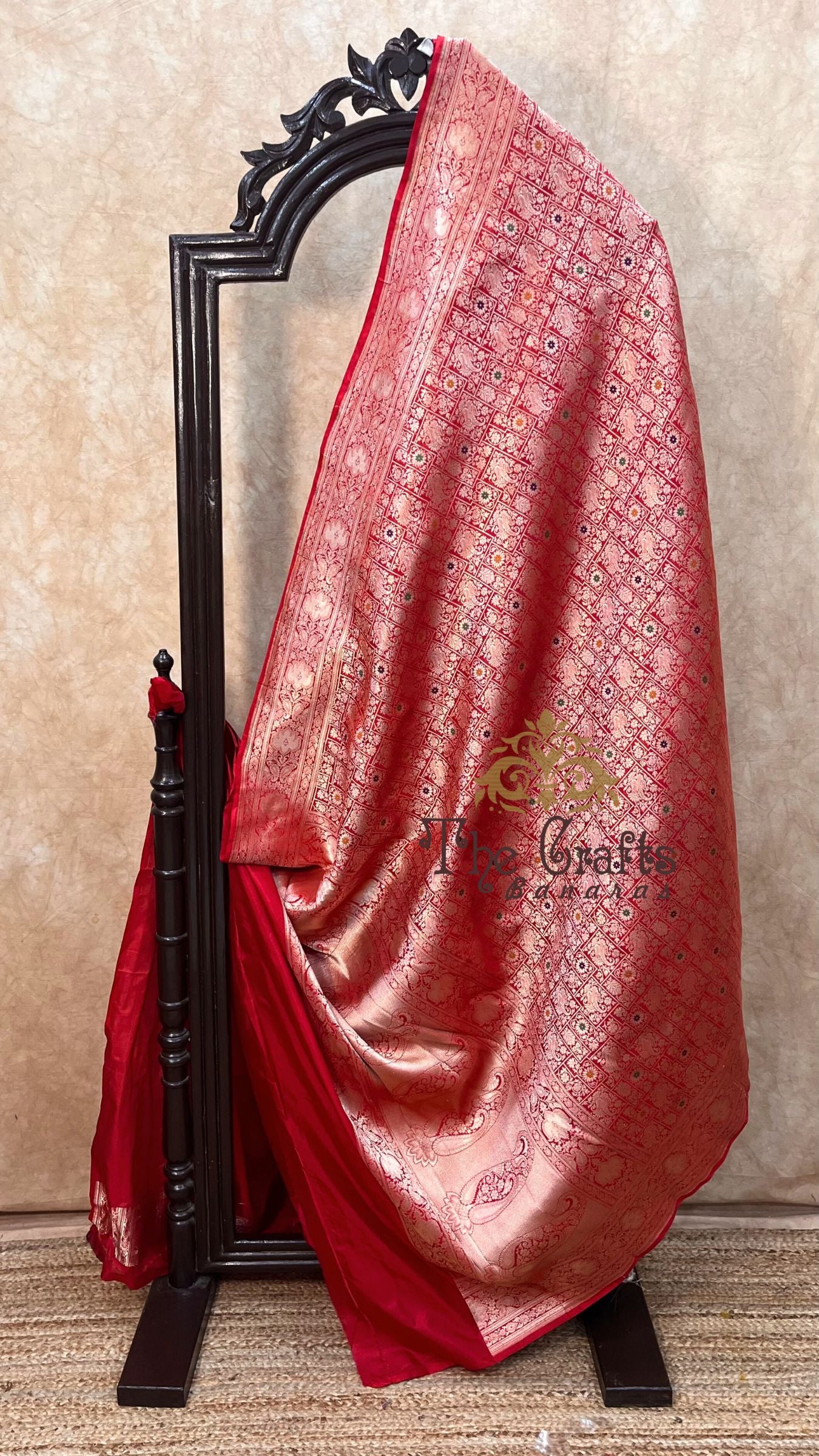 Pure Katan Silk Handloom Banarasi Saree - Tanchui Brocade Meena