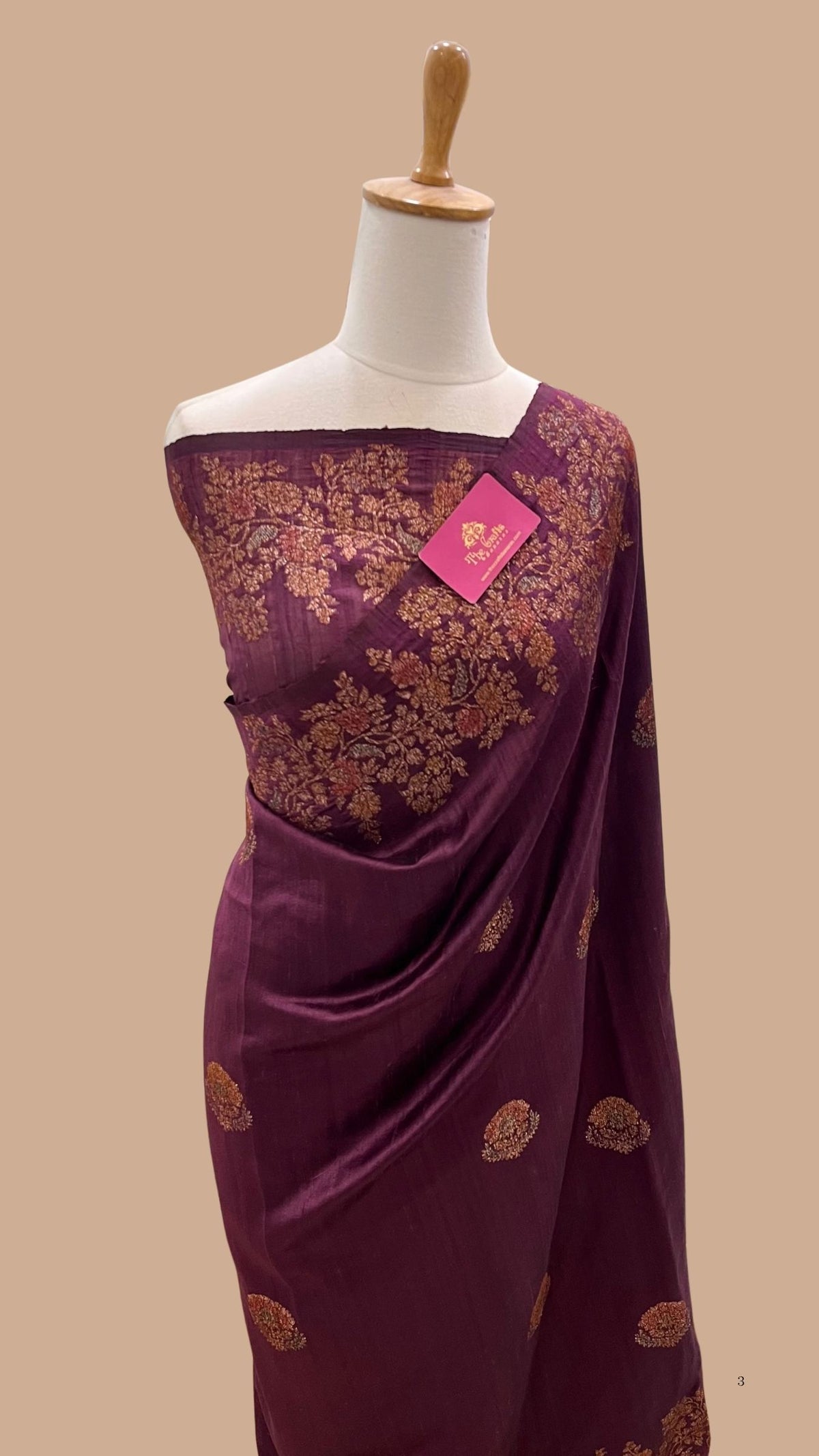 Pure Tussar Silk Handloom Banarasi Saree