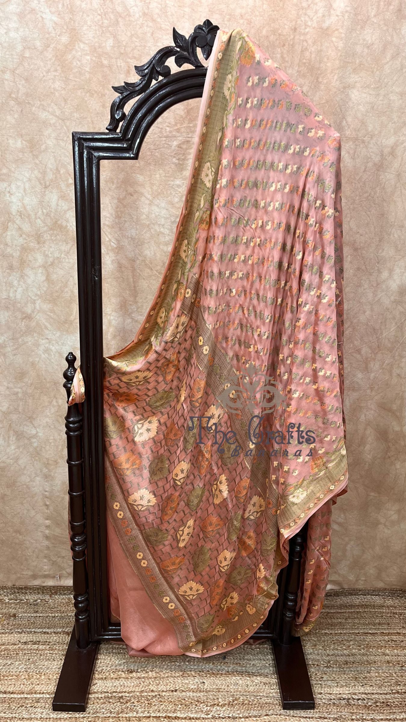 Pure Khaddi Chiffon Banarasi Saree