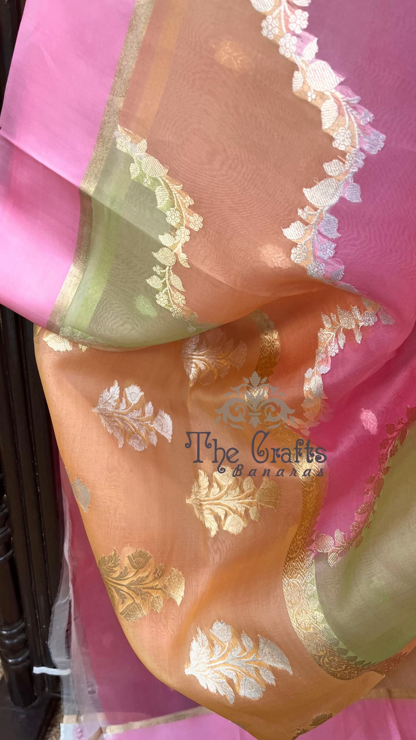 Pure Kora Silk Handloom Banarasi Saree - Rangkart