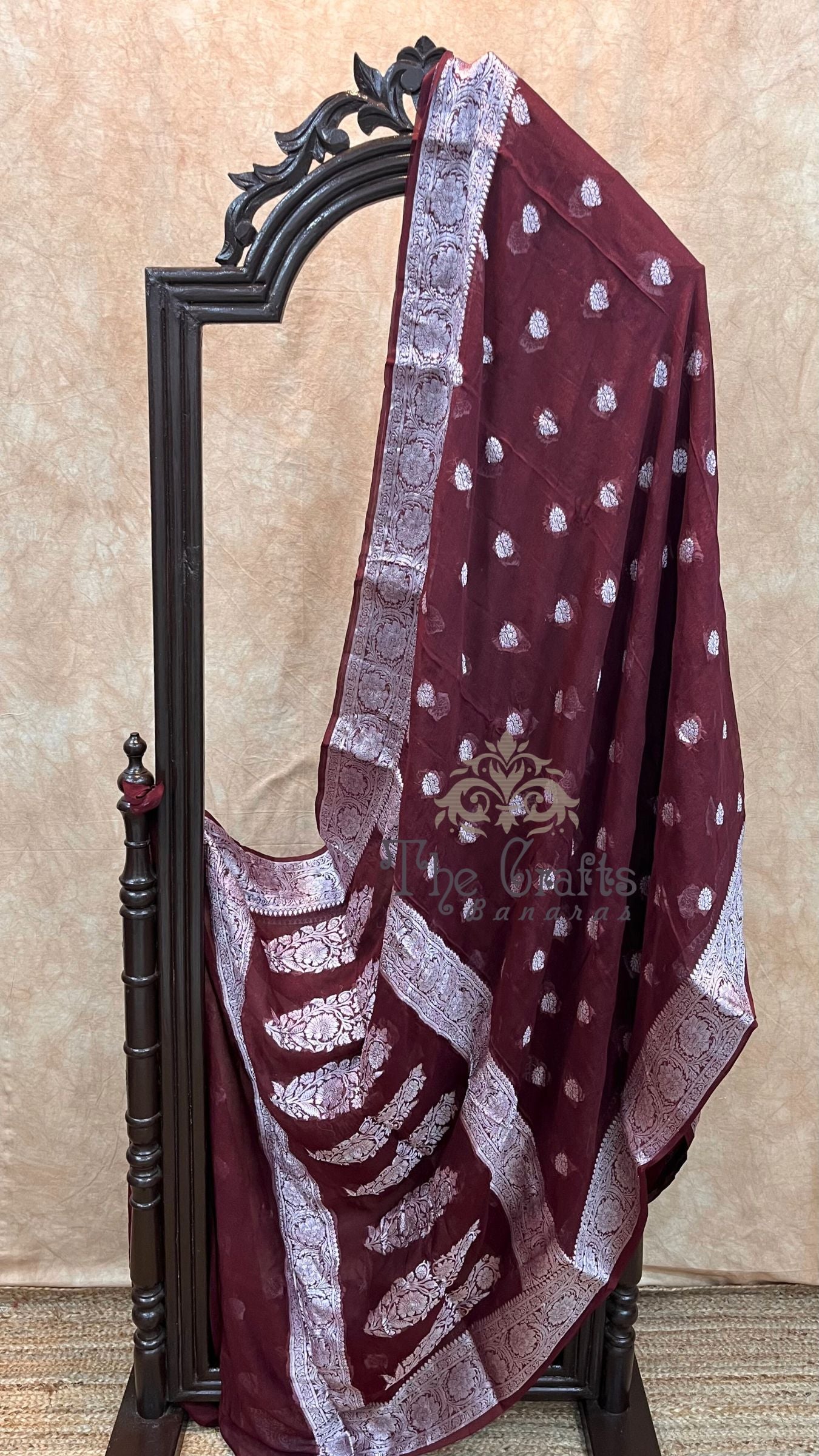 Pure Khaddi Chiffon Banarasi Saree