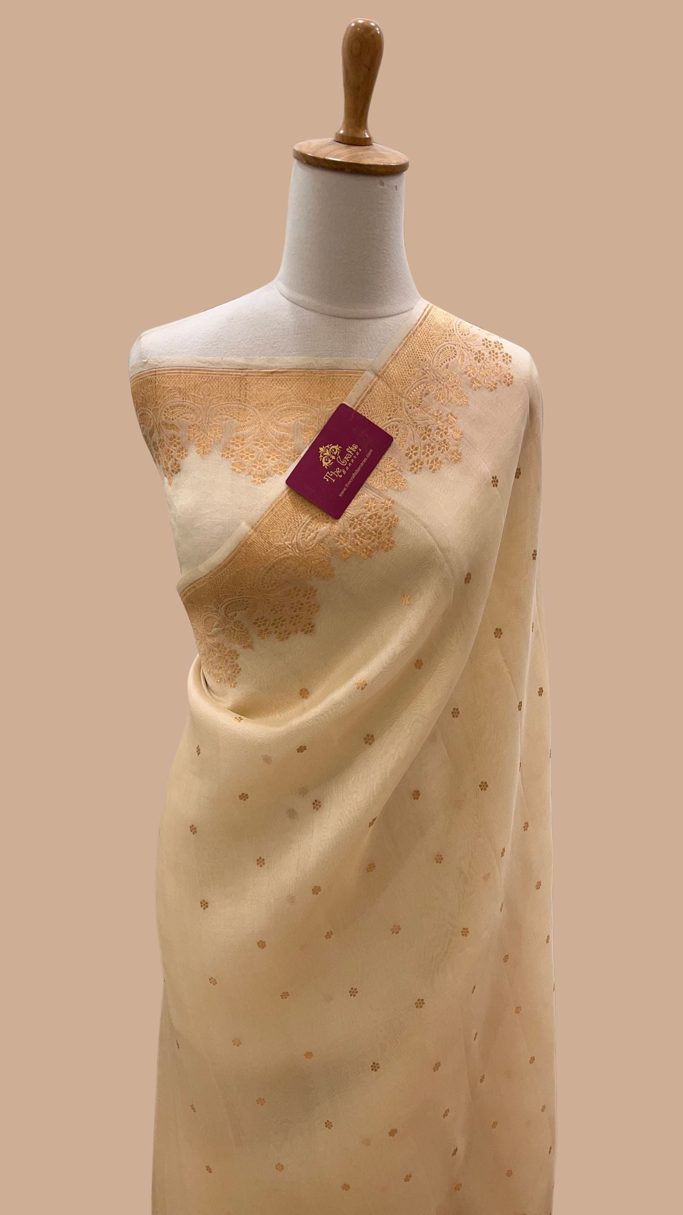 Pure Kora Silk Handloom Banarasi Saree