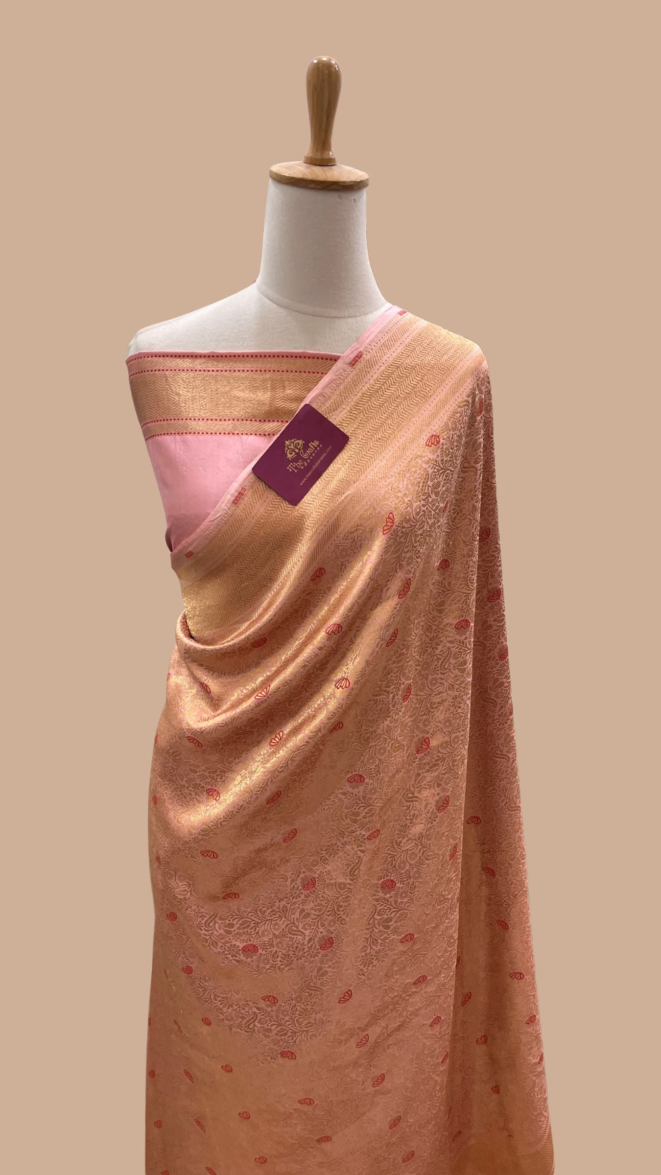 Pure Katan Silk Handloom Banarasi Saree - Tanchui Brocade Meena