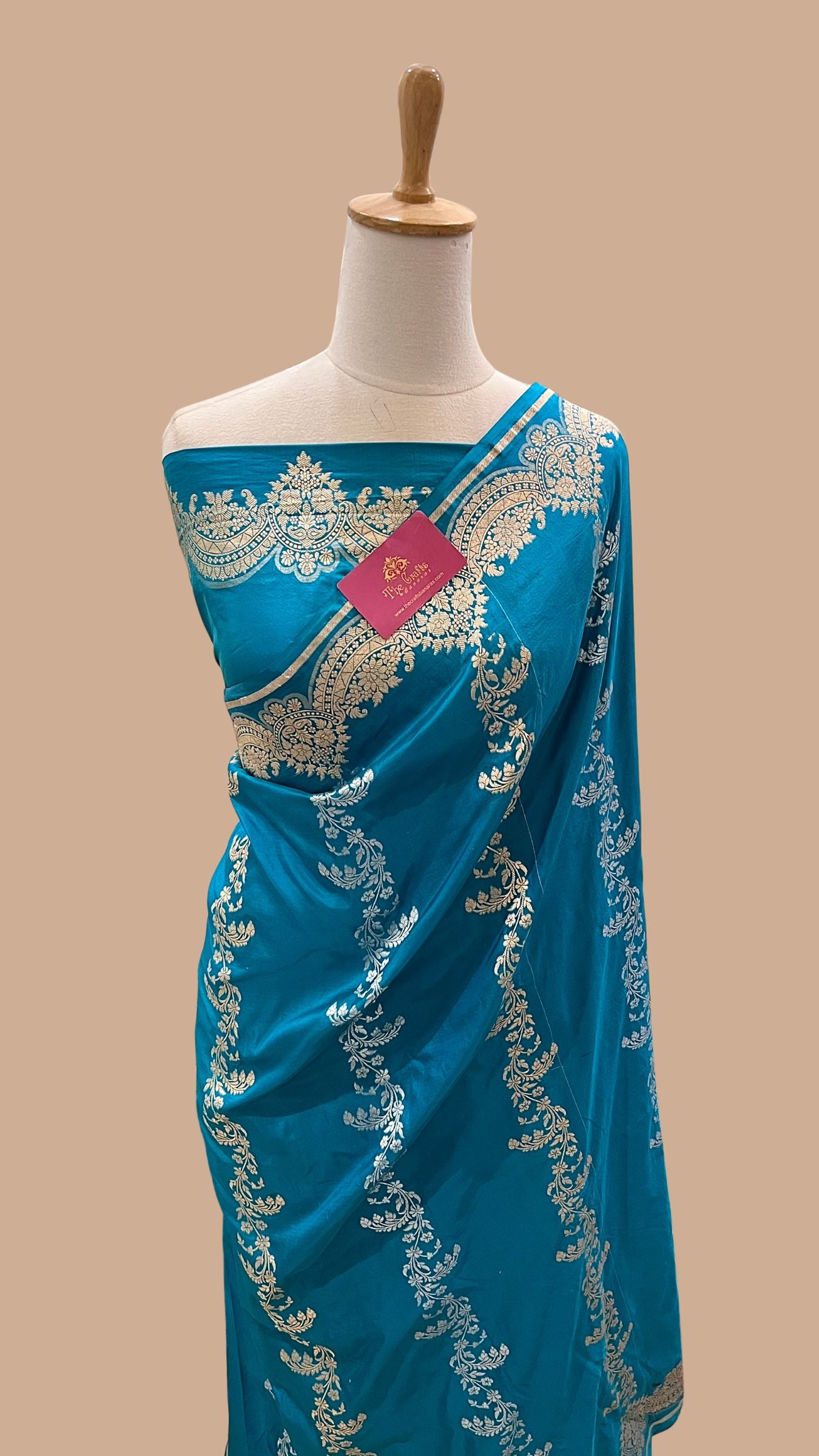 Pure Katan Silk Handloom Banarasi Saree - Sona Rupa with Kadhua Border