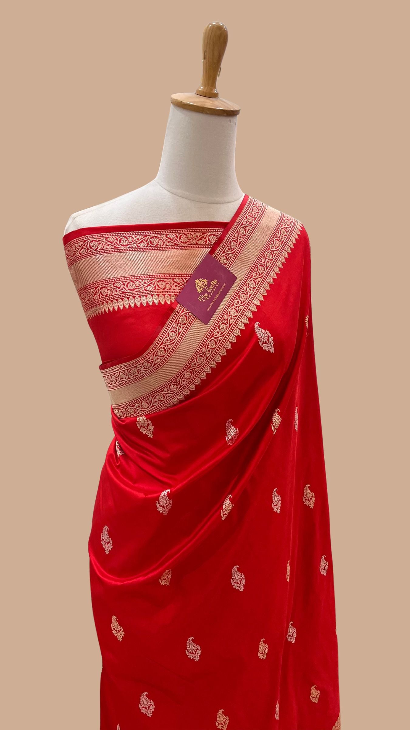 Pure Katan Silk Handloom Banarasi Saree - with Sona Rupa kadhua motifs