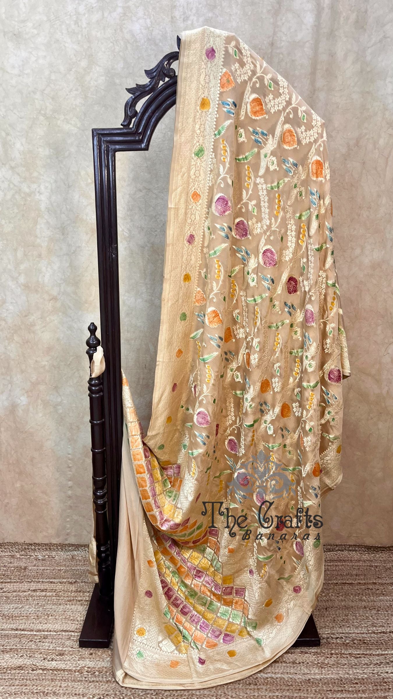 Khaddi Georgette Handloom Banarasi Saree