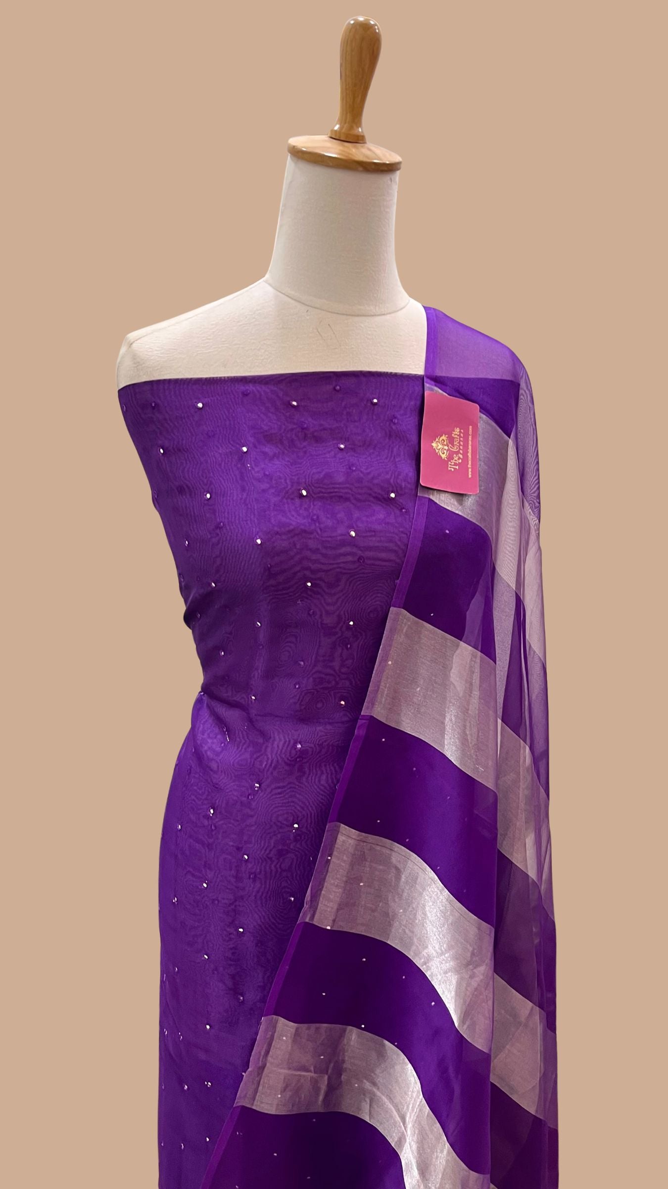 Pure Organza Silk Banarasi Dress Material