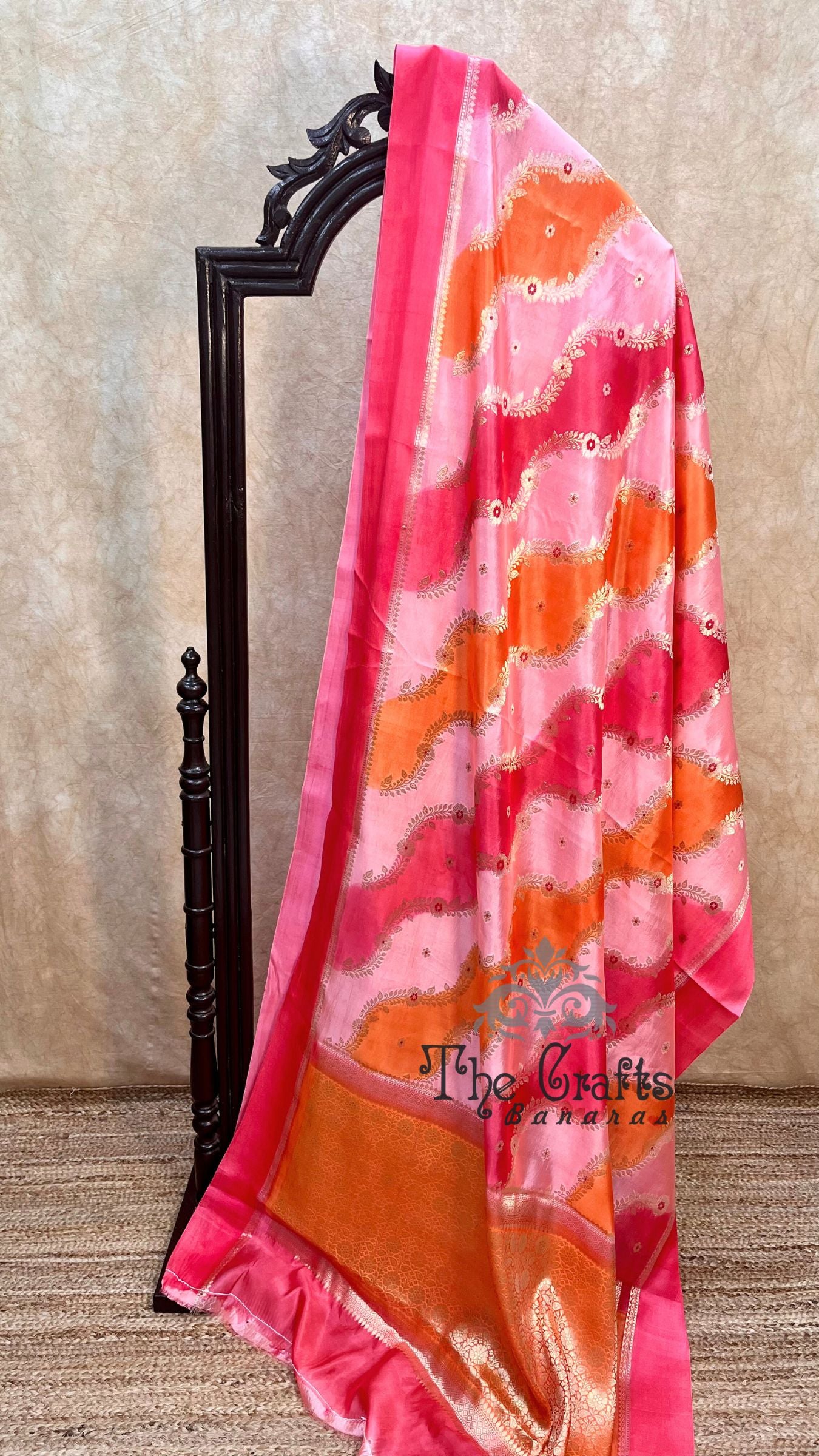 Pure  Mango Silk Handloom Banarasi Saree